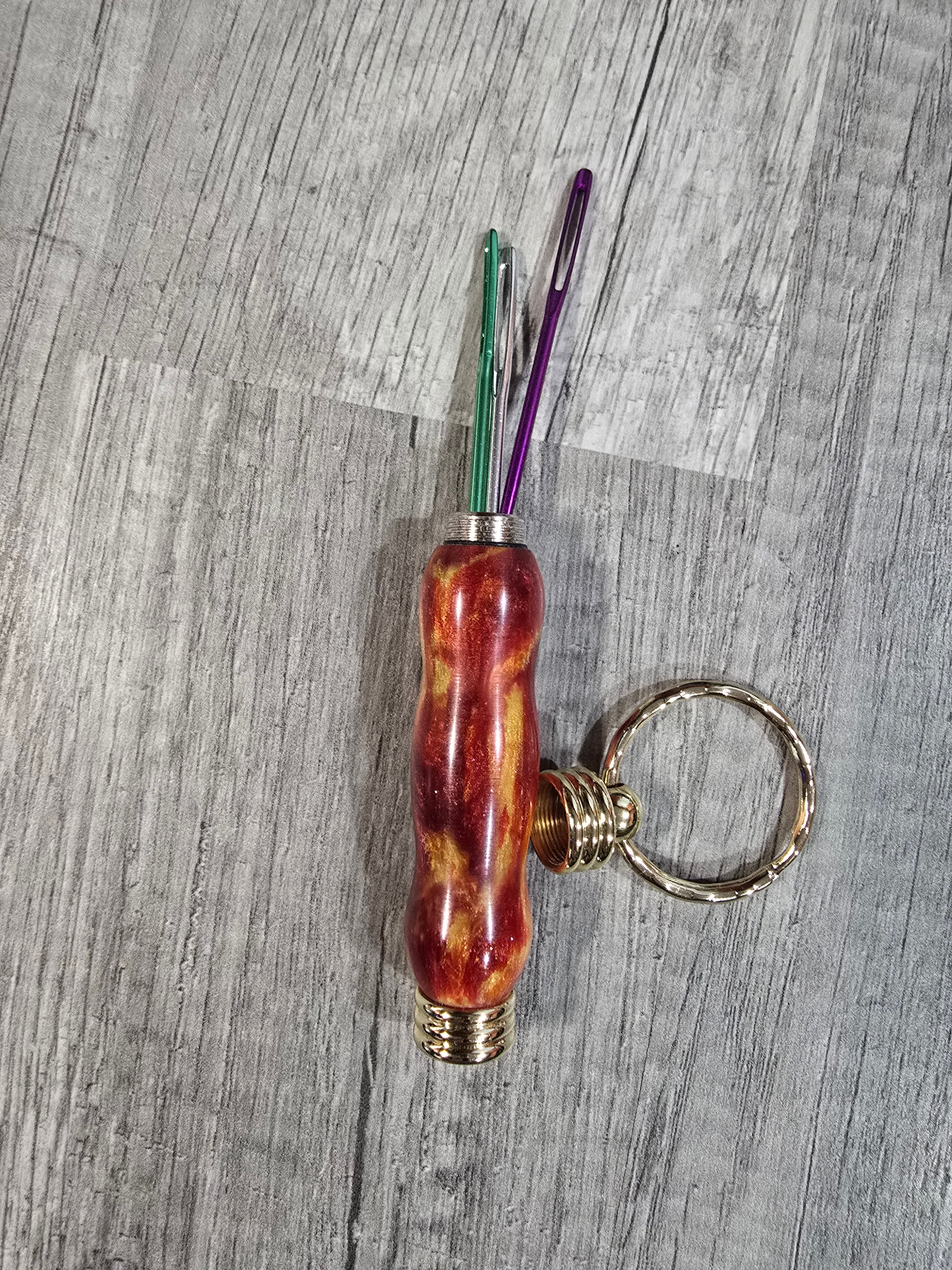 Tapestry / Darning Needle Holder Keychain