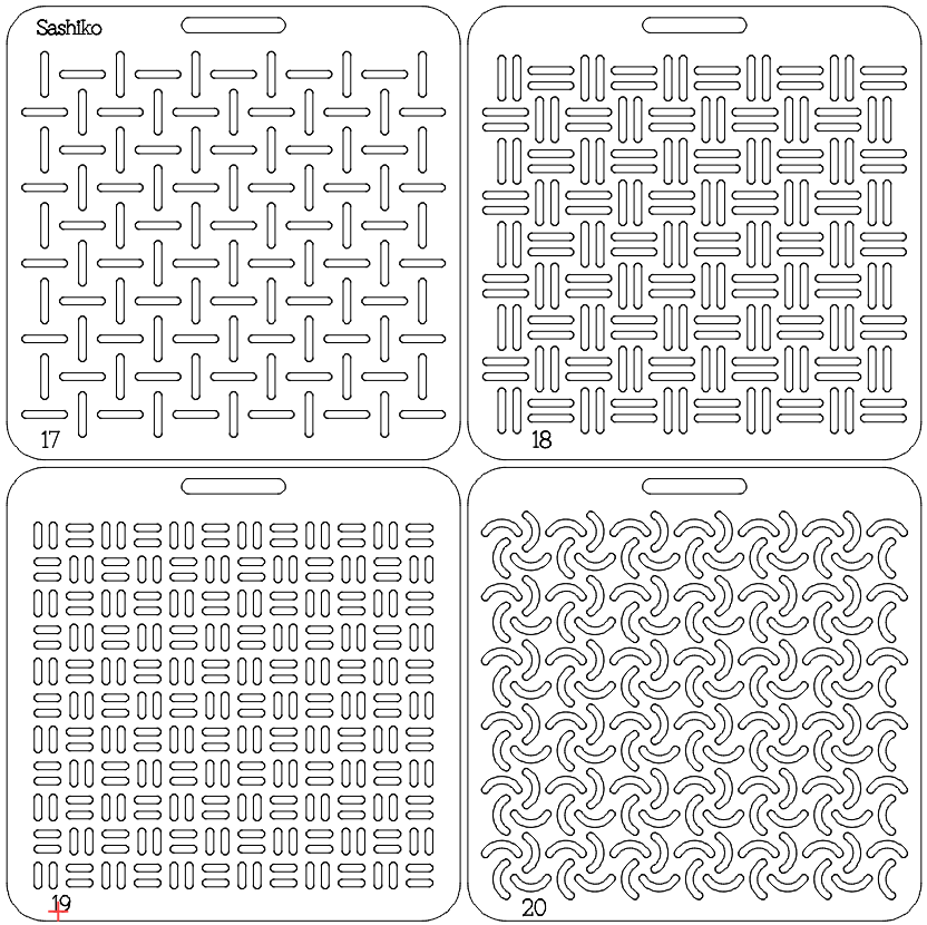 Sashiko Design Templates | Reusable Sashiko Stencils for Traditional Japanese Embroidery Patterns