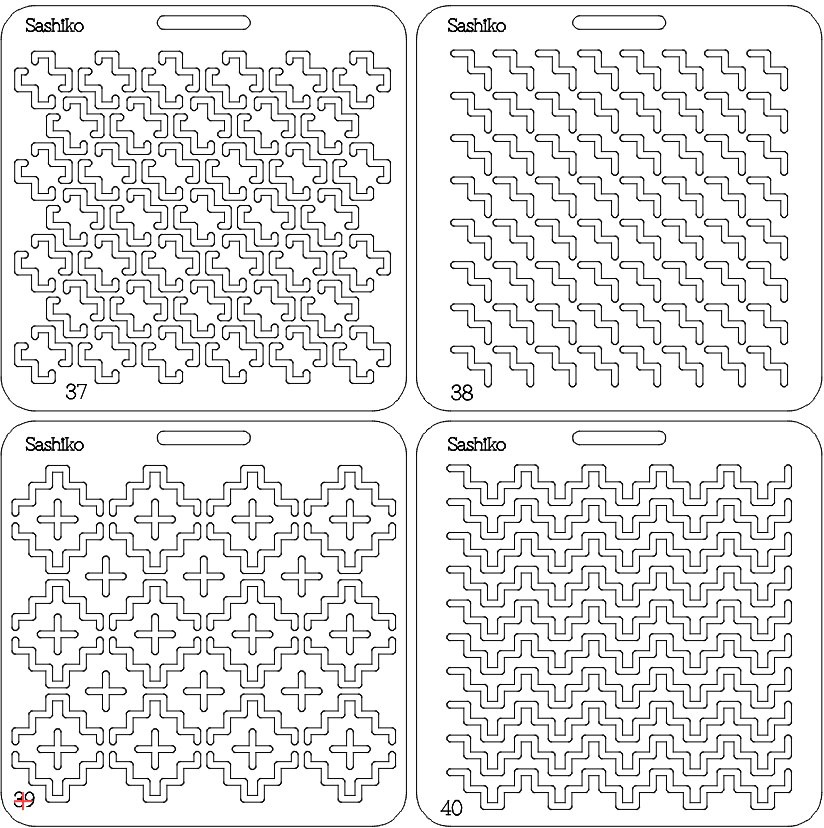 Sashiko Design Templates | Reusable Sashiko Stencils for Traditional Japanese Embroidery Patterns