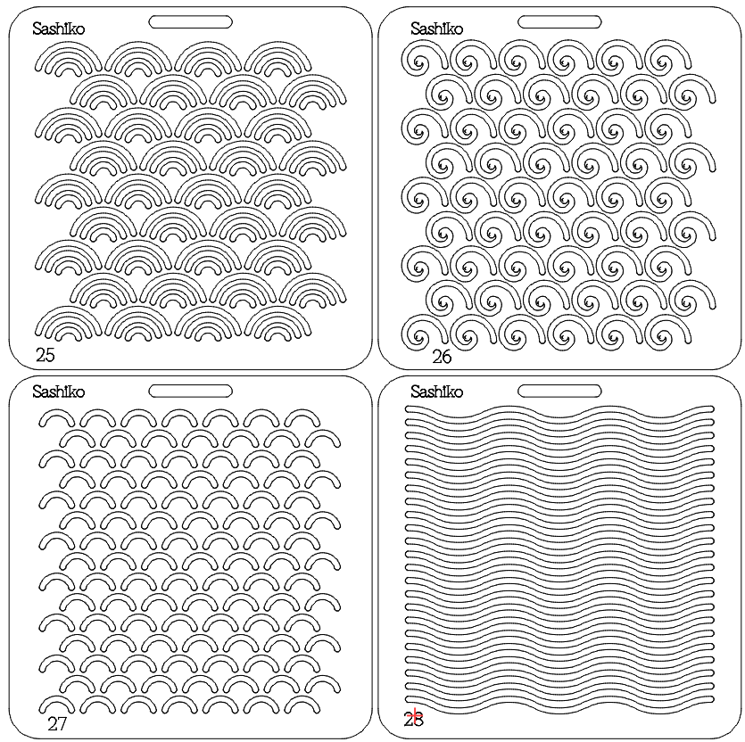 Sashiko Design Templates | Reusable Sashiko Stencils for Traditional Japanese Embroidery Patterns