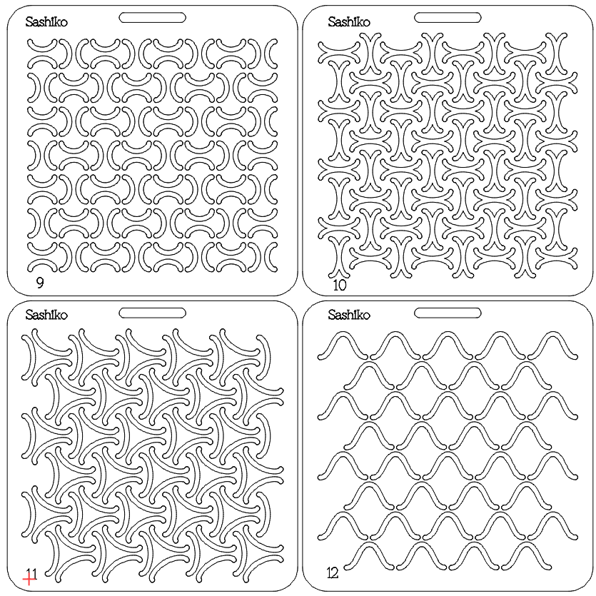 Sashiko Design Templates | Reusable Sashiko Stencils for Traditional Japanese Embroidery Patterns