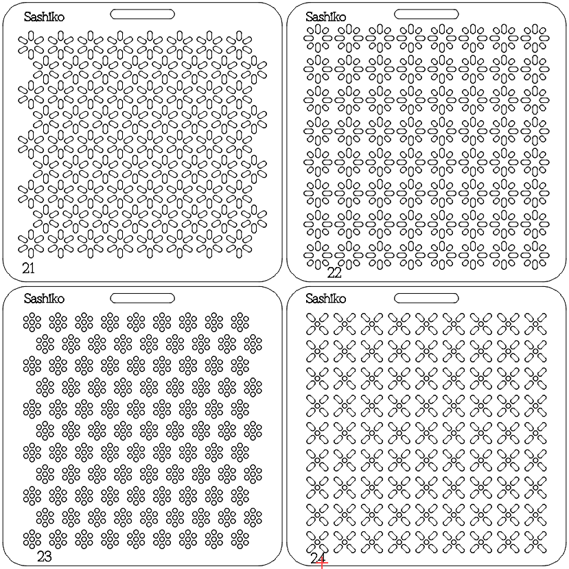 Sashiko Design Templates | Reusable Sashiko Stencils for Traditional Japanese Embroidery Patterns