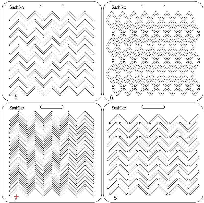 Sashiko Design Templates | Reusable Sashiko Stencils for Traditional Japanese Embroidery Patterns
