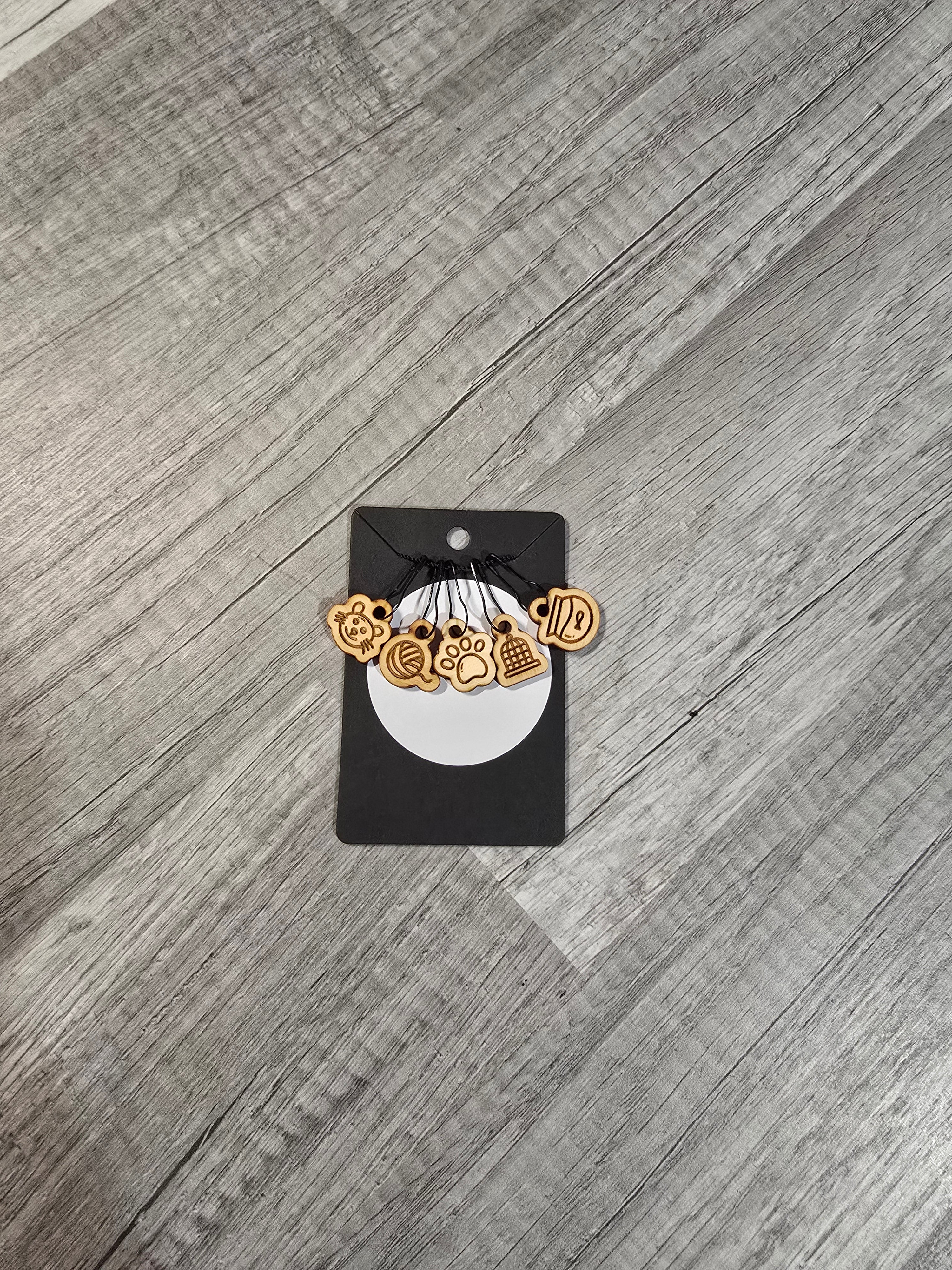 Stitch Marker Sets - Wood and Acrylic for knit or crochet