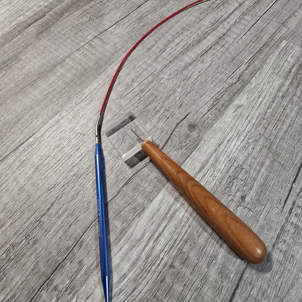 Wood Interchangeable Knitting Needle Cable Tightener | Cable Connector Tightening Tool