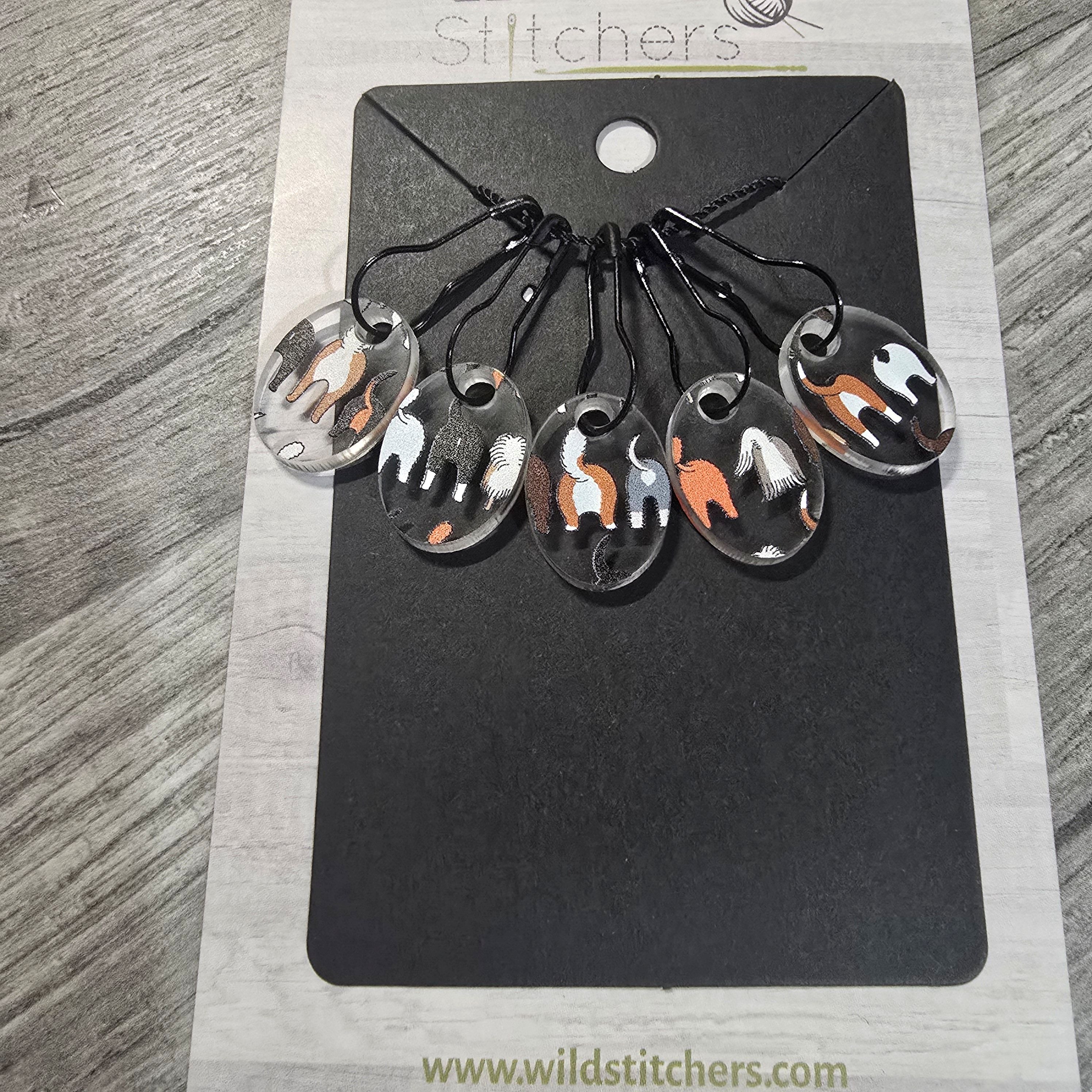 Stitch Marker Sets - Wood and Acrylic for knit or crochet