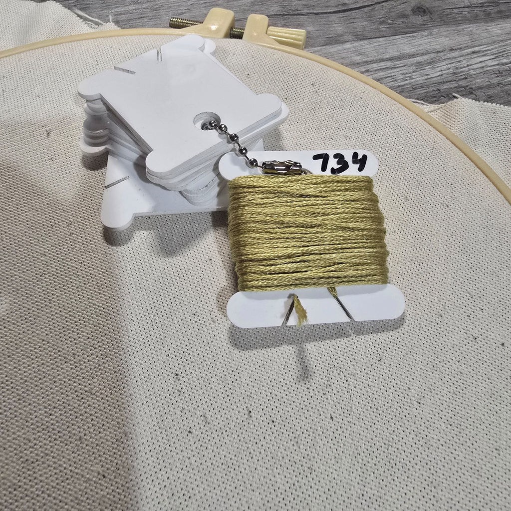 Embroidery Floss Bobbins | Acrylic or Heavy Cardstock Thread Bobbins | Set of 10 or 20 | Cross Stitch & Embroidery Storage | Wild Stitchers