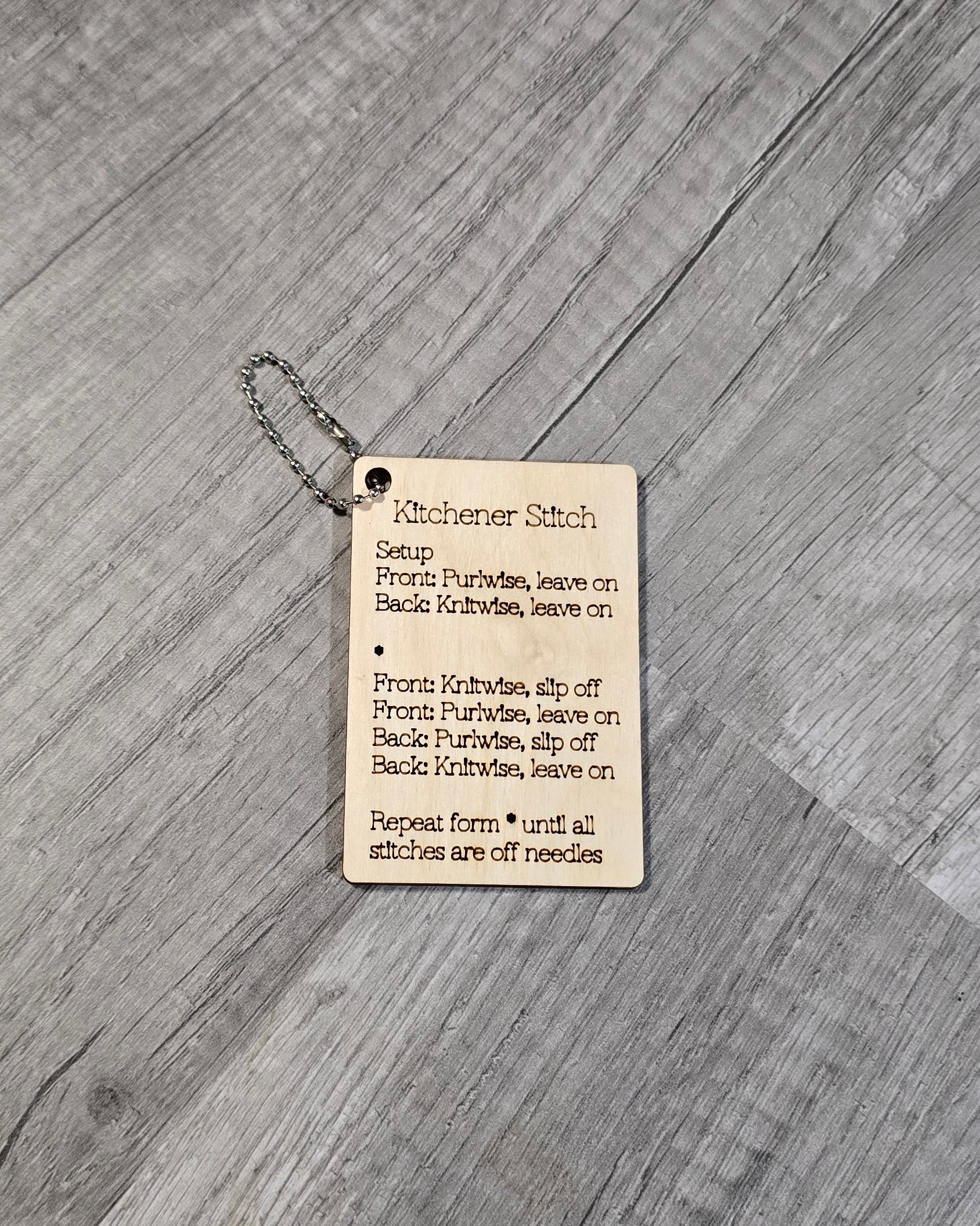 Kitchener Stitch Card