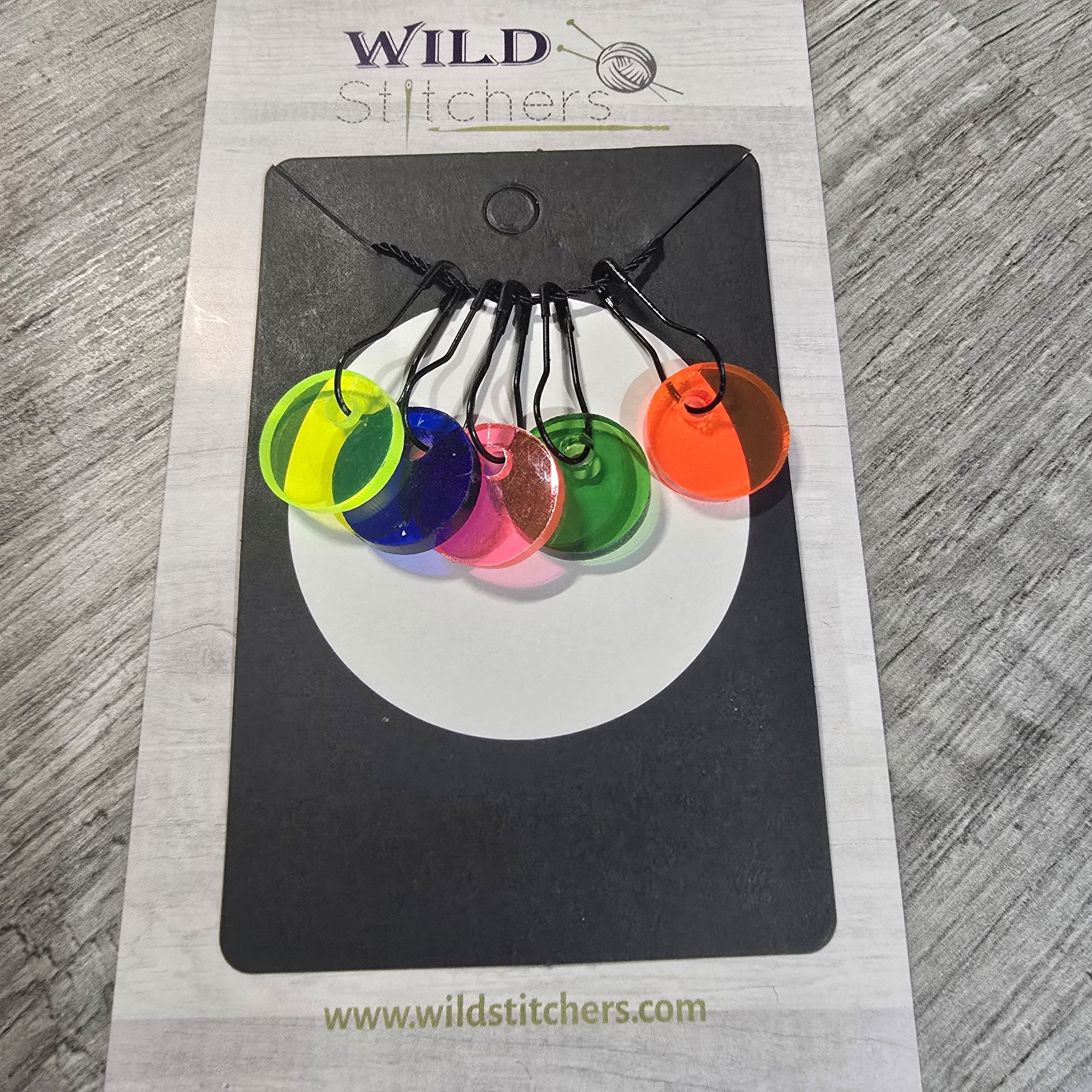 Stitch Marker Sets - Wood and Acrylic for knit or crochet
