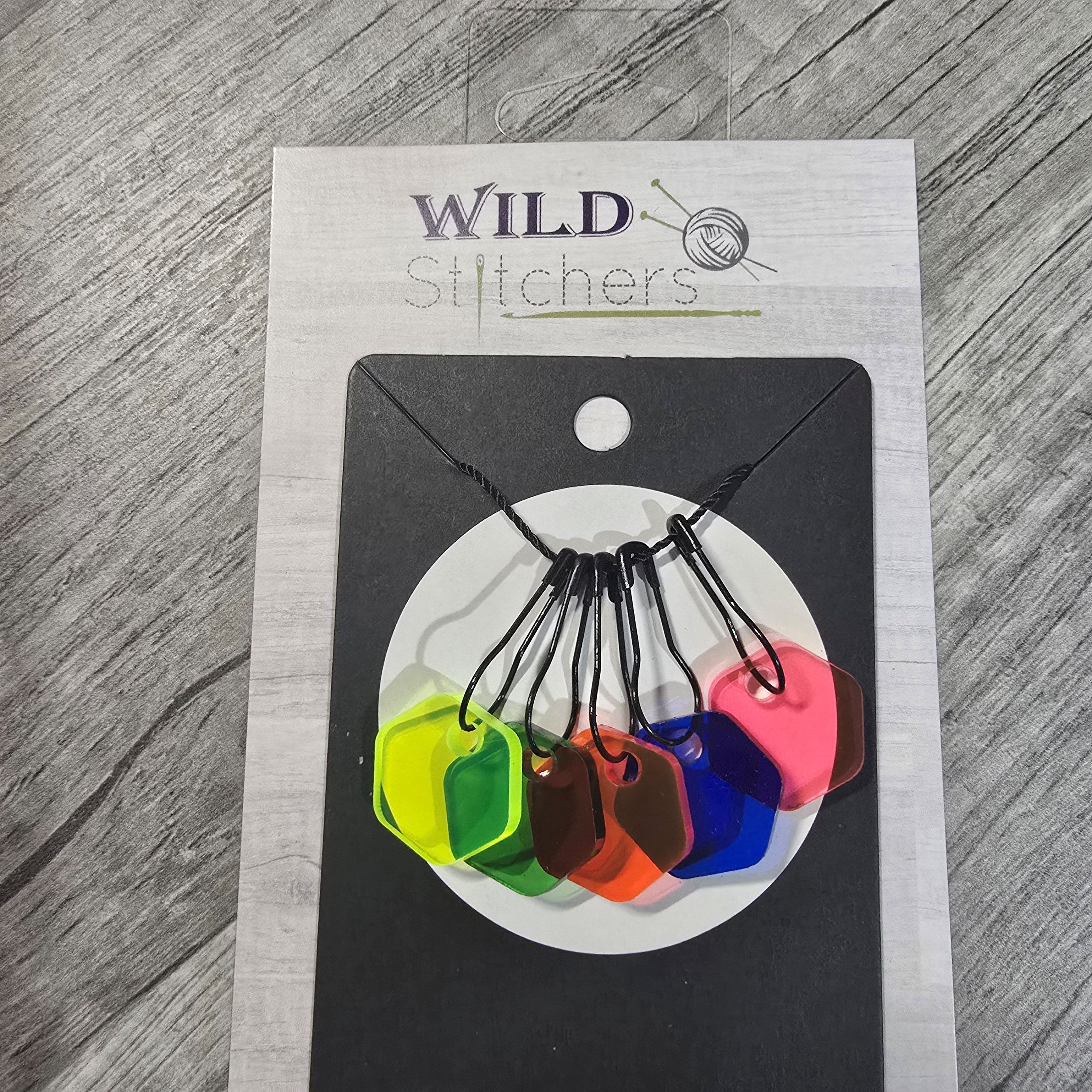 Stitch Marker Sets - Wood and Acrylic for knit or crochet