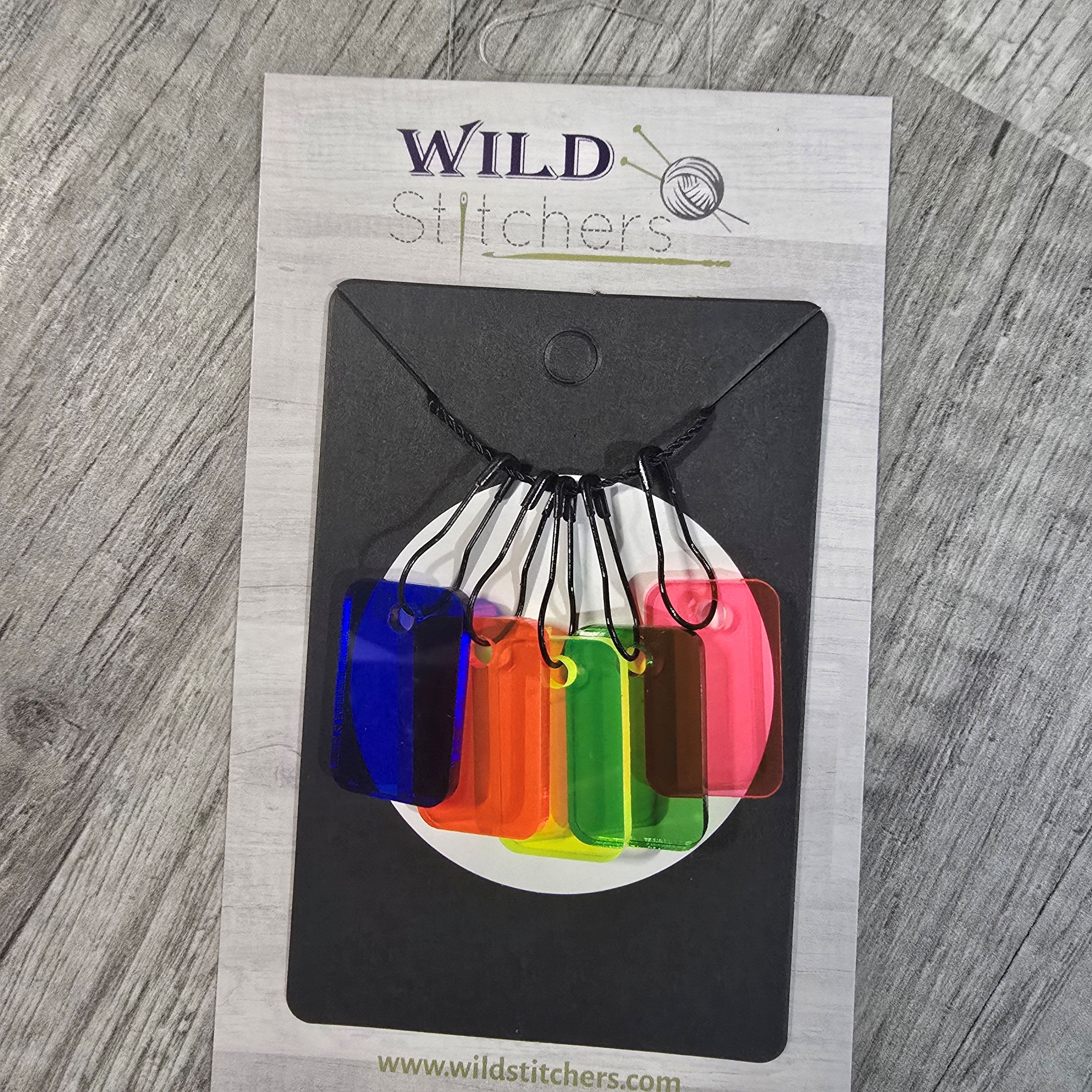 Stitch Marker Sets - Wood and Acrylic for knit or crochet