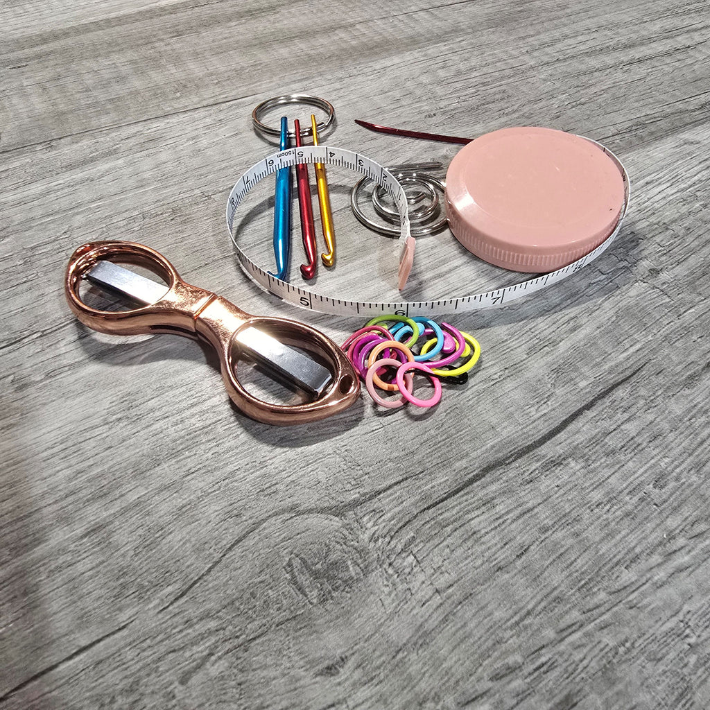 Crafter's Notions Tin | Portable Knitting & Crochet Accessory Kit