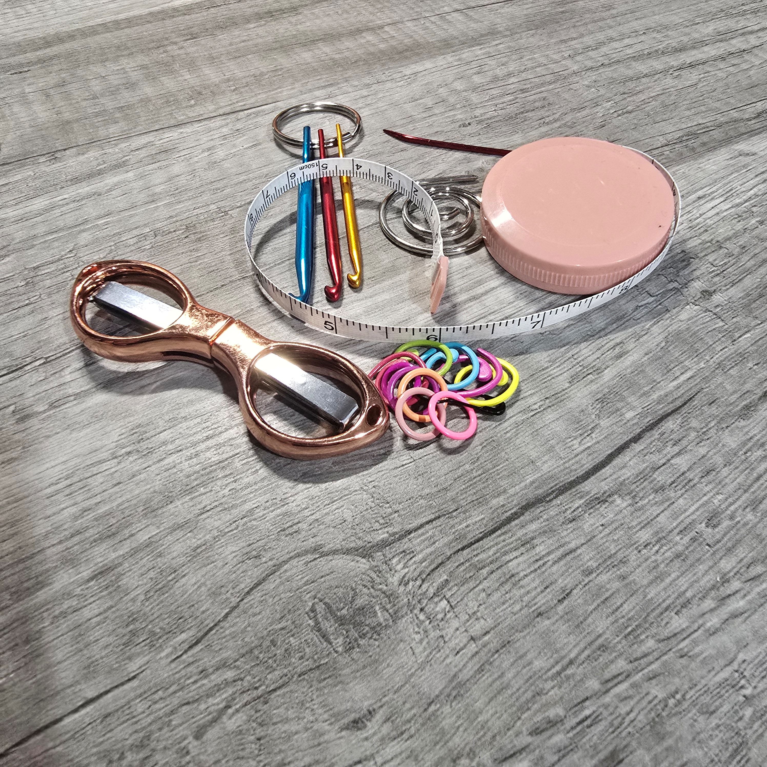 Crafter's Notions Tin | Portable Knitting & Crochet Accessory Kit