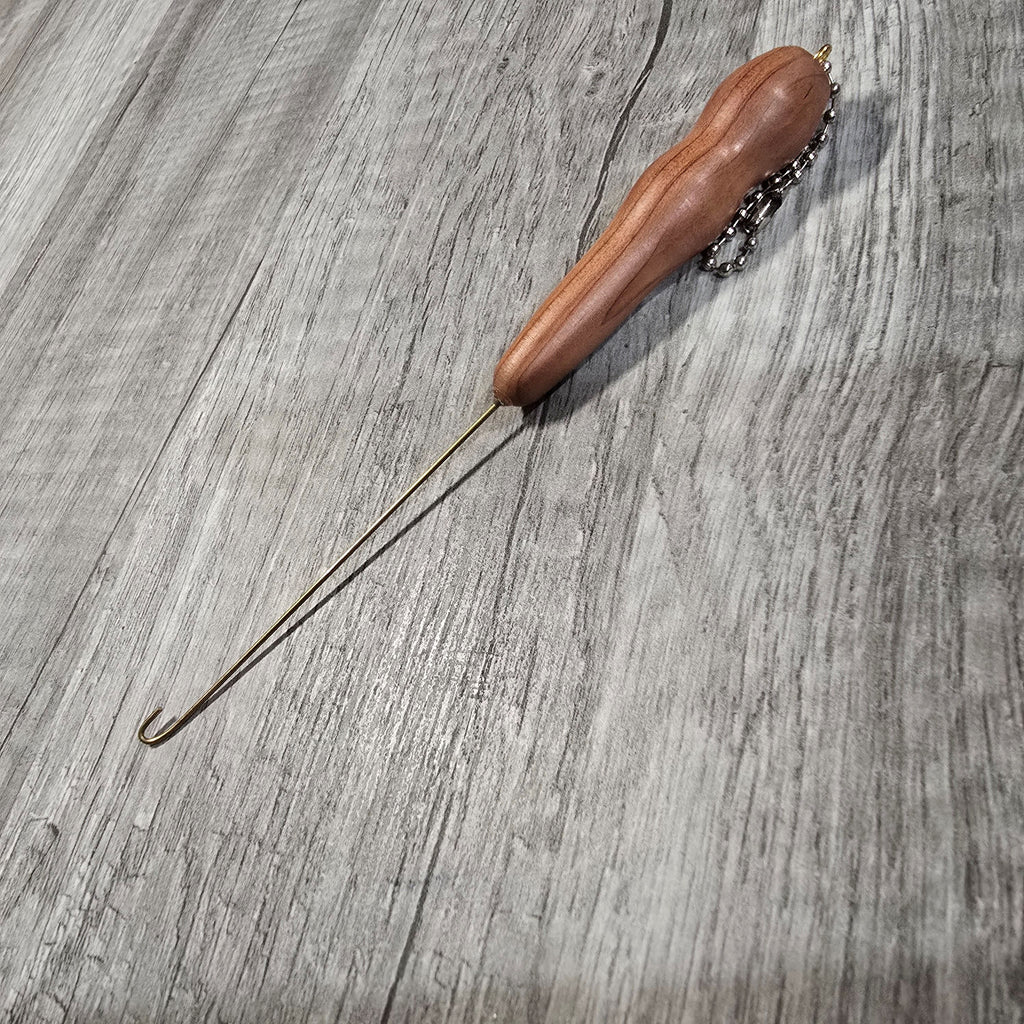 Handcrafted Wooden Orifice Hook | Brass Hook for Spinning Wheels