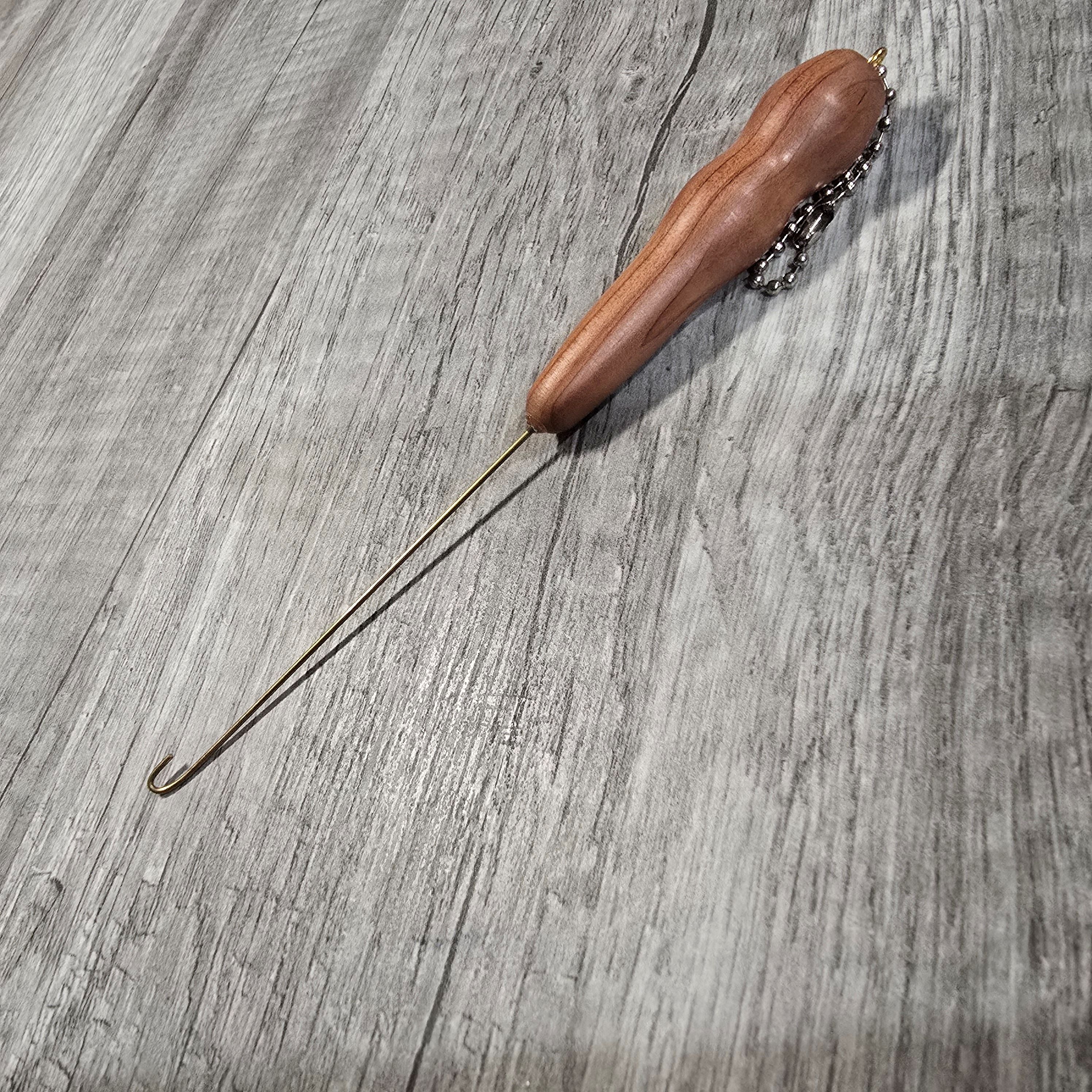 Handcrafted Wooden Orifice Hook | Brass Hook for Spinning Wheels