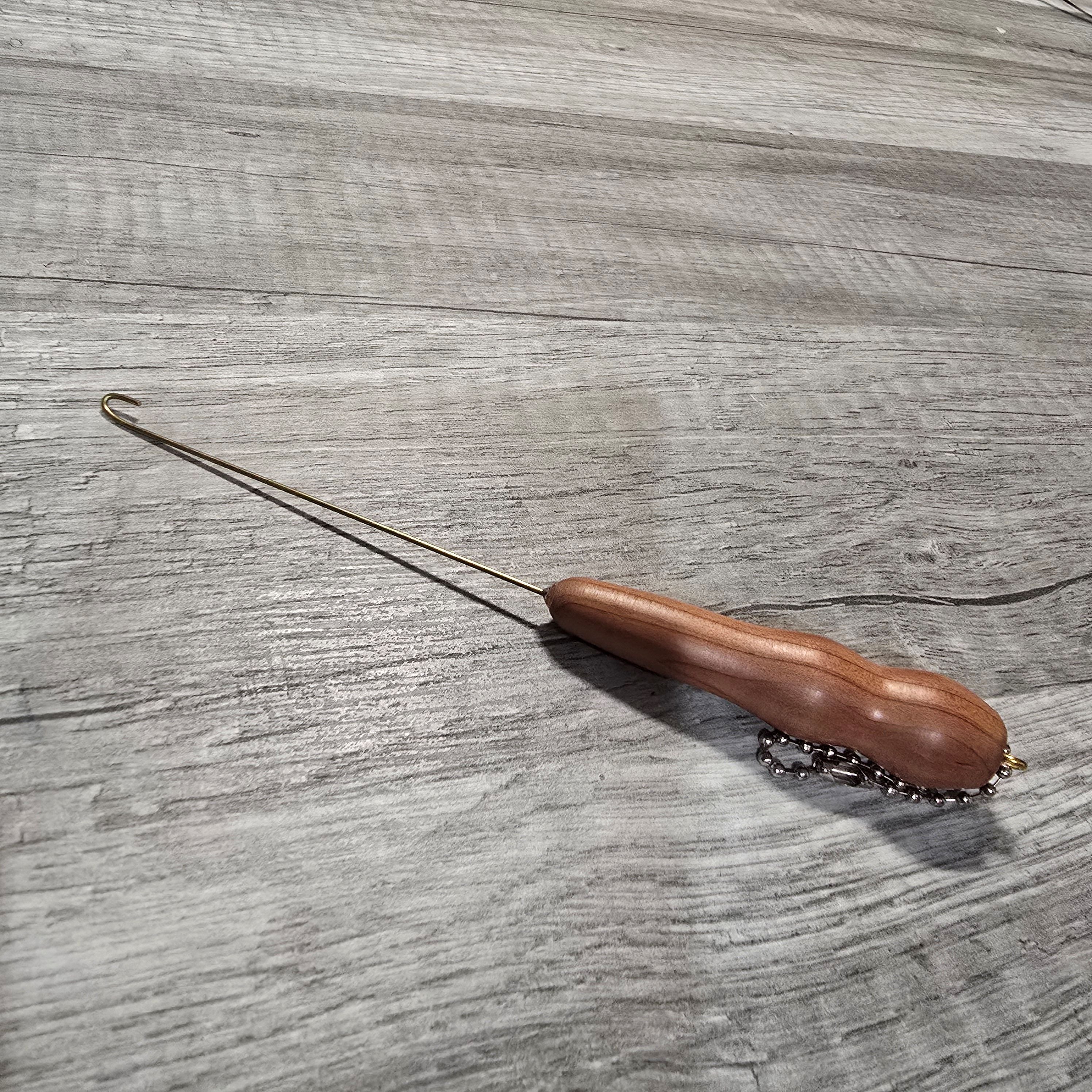Handcrafted Wooden Orifice Hook | Brass Hook for Spinning Wheels