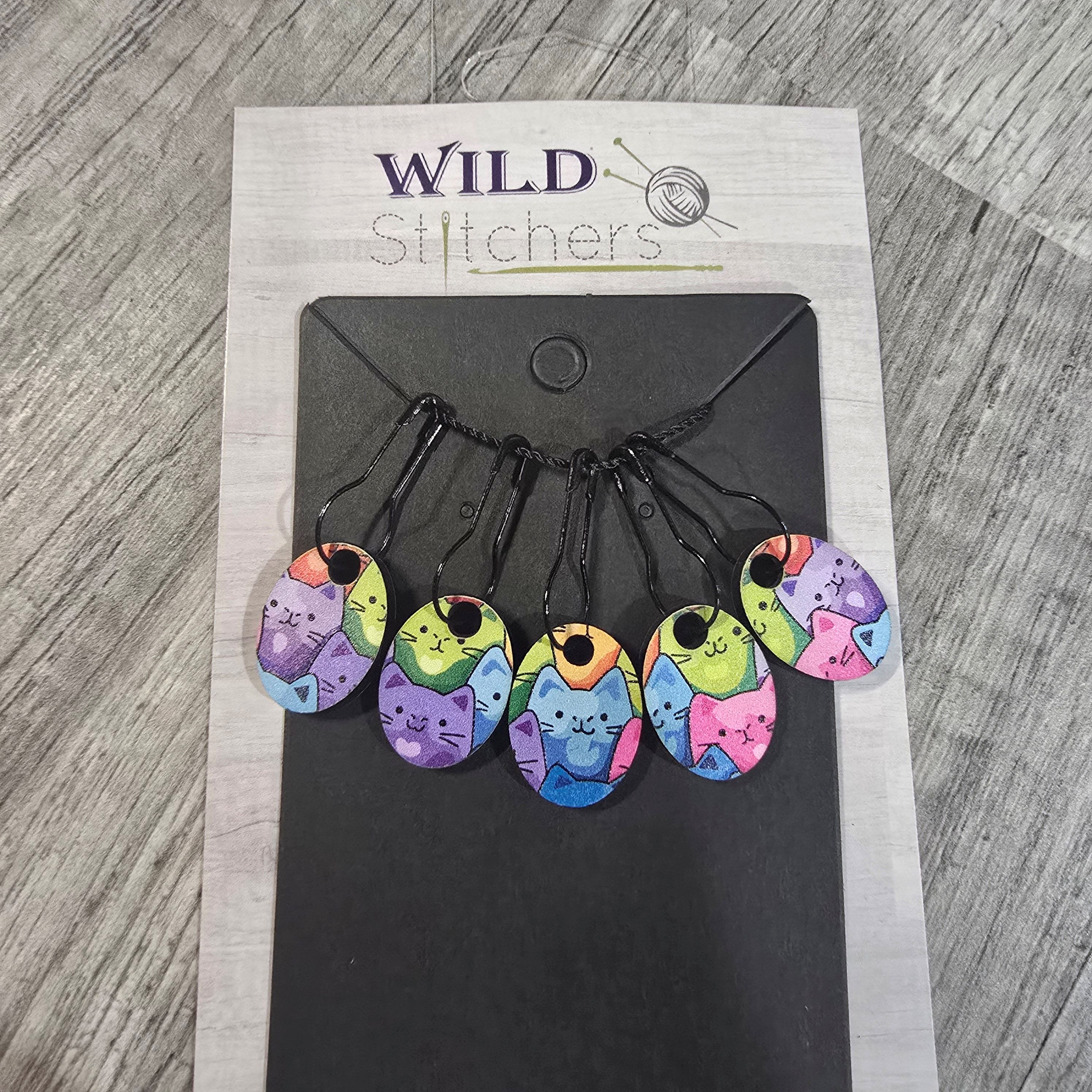 Stitch Marker Sets - Wood and Acrylic for knit or crochet