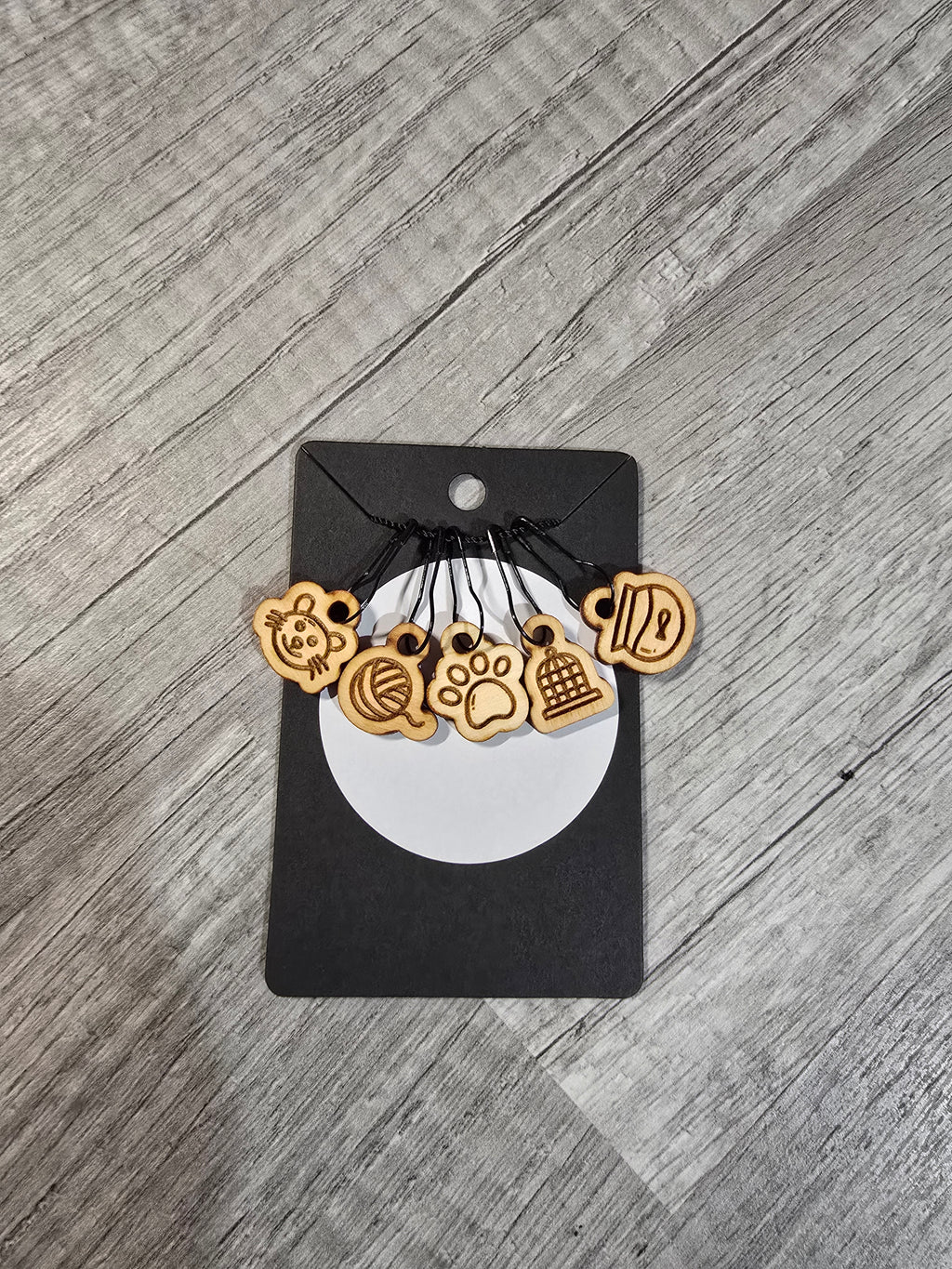 Stitch Marker Sets - Wood and Acrylic for knit or crochet