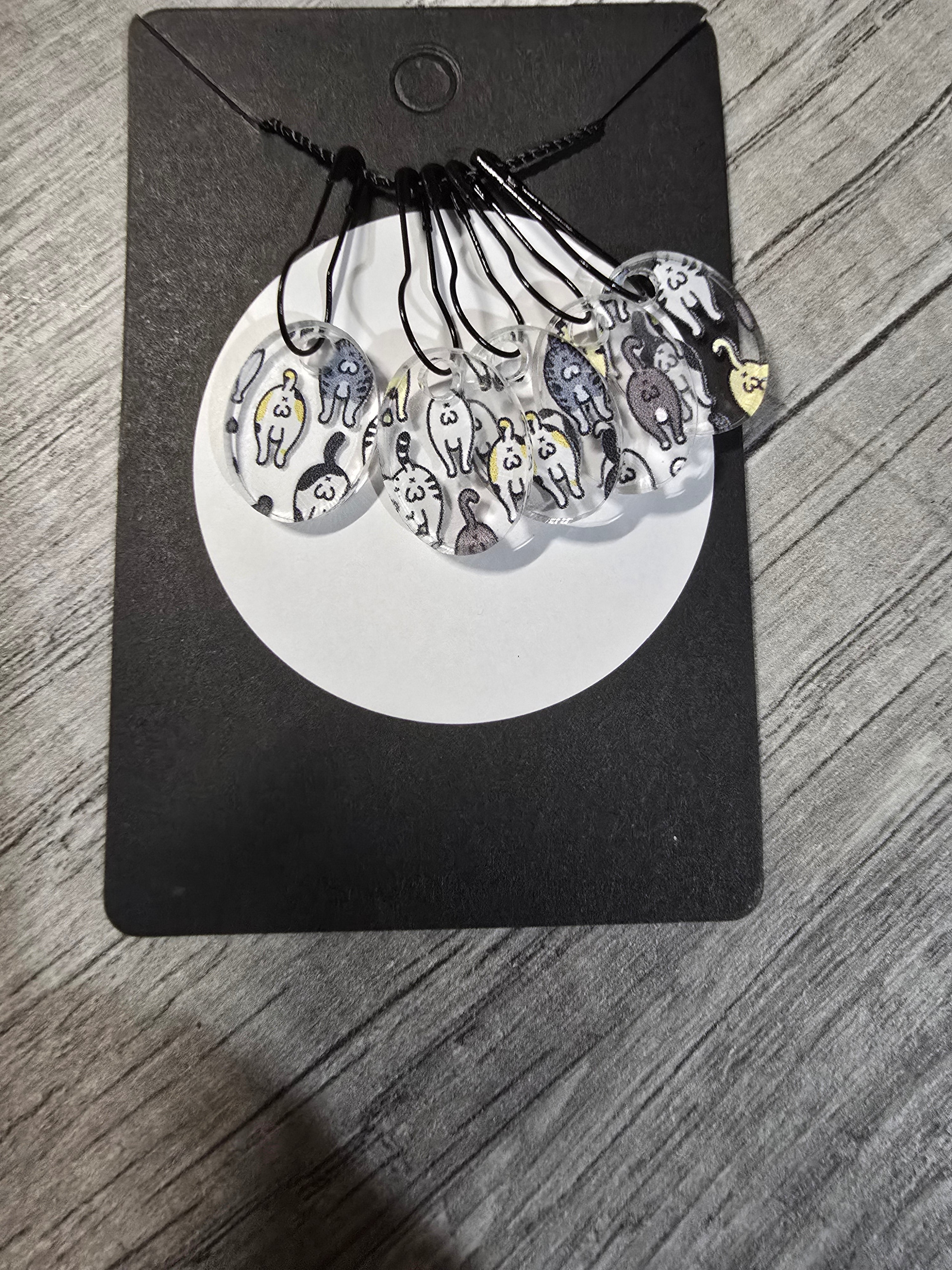 Stitch Marker Sets - Wood and Acrylic for knit or crochet