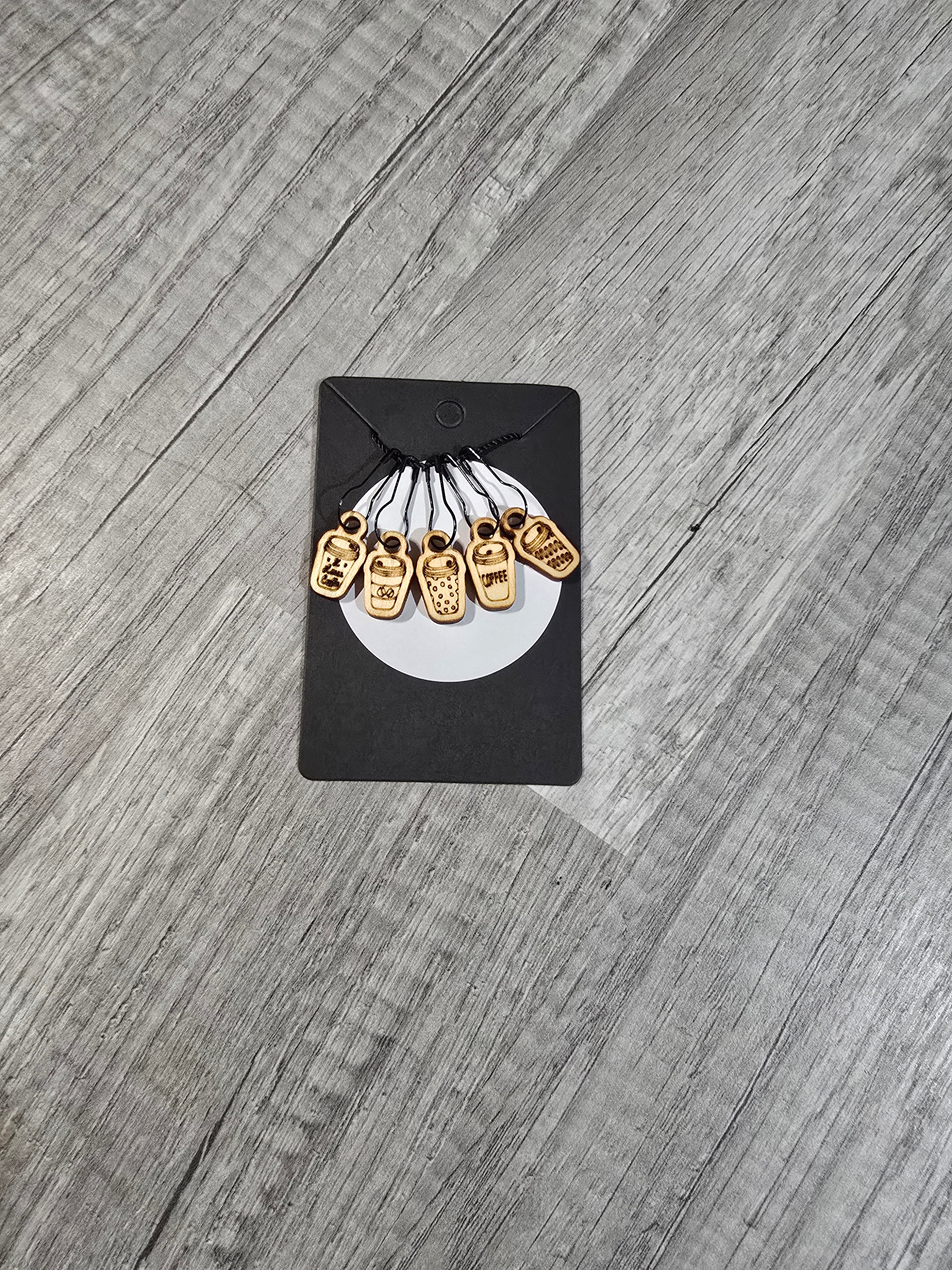 Stitch Marker Sets - Wood and Acrylic for knit or crochet