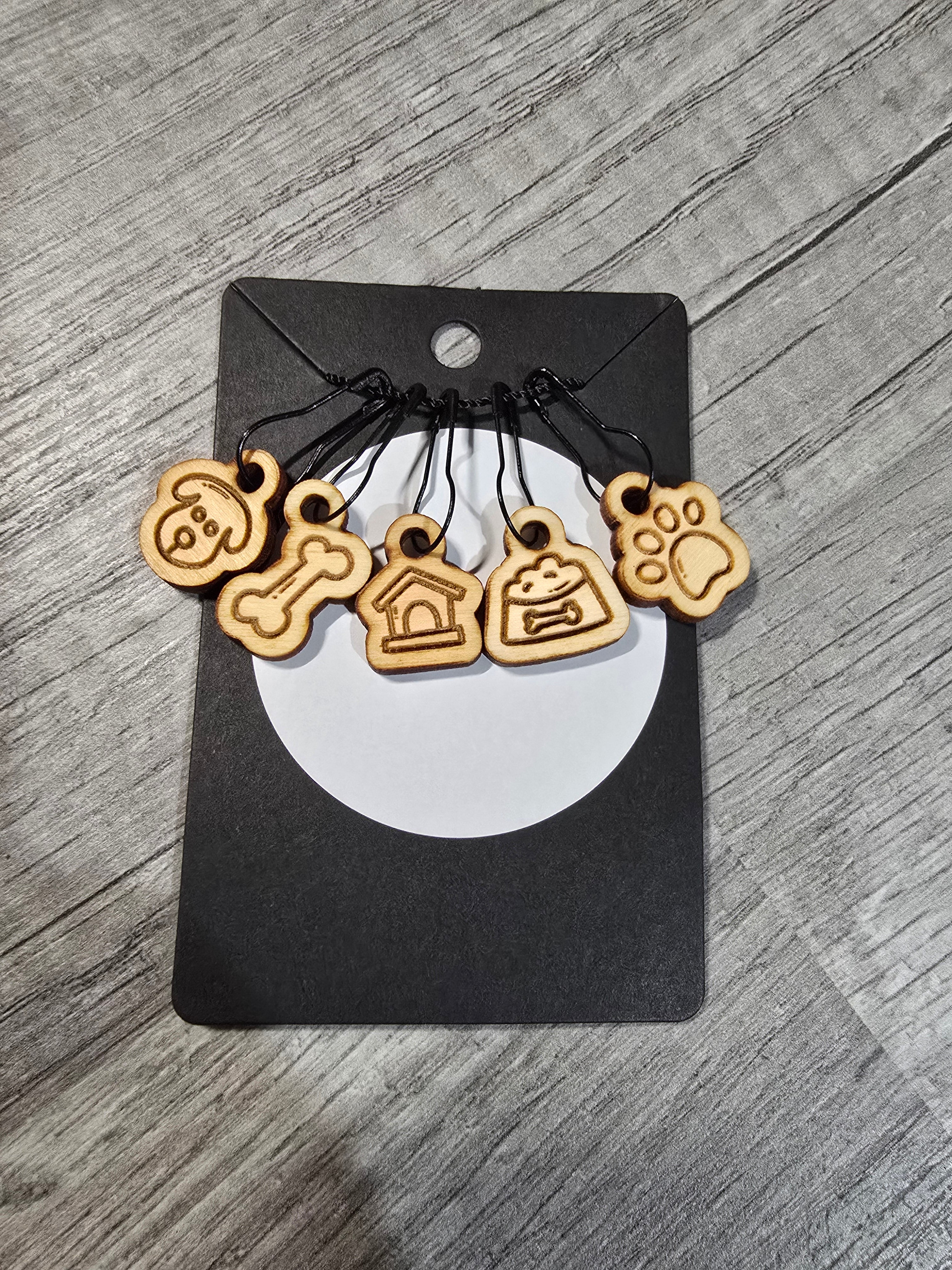 Stitch Marker Sets - Wood and Acrylic for knit or crochet