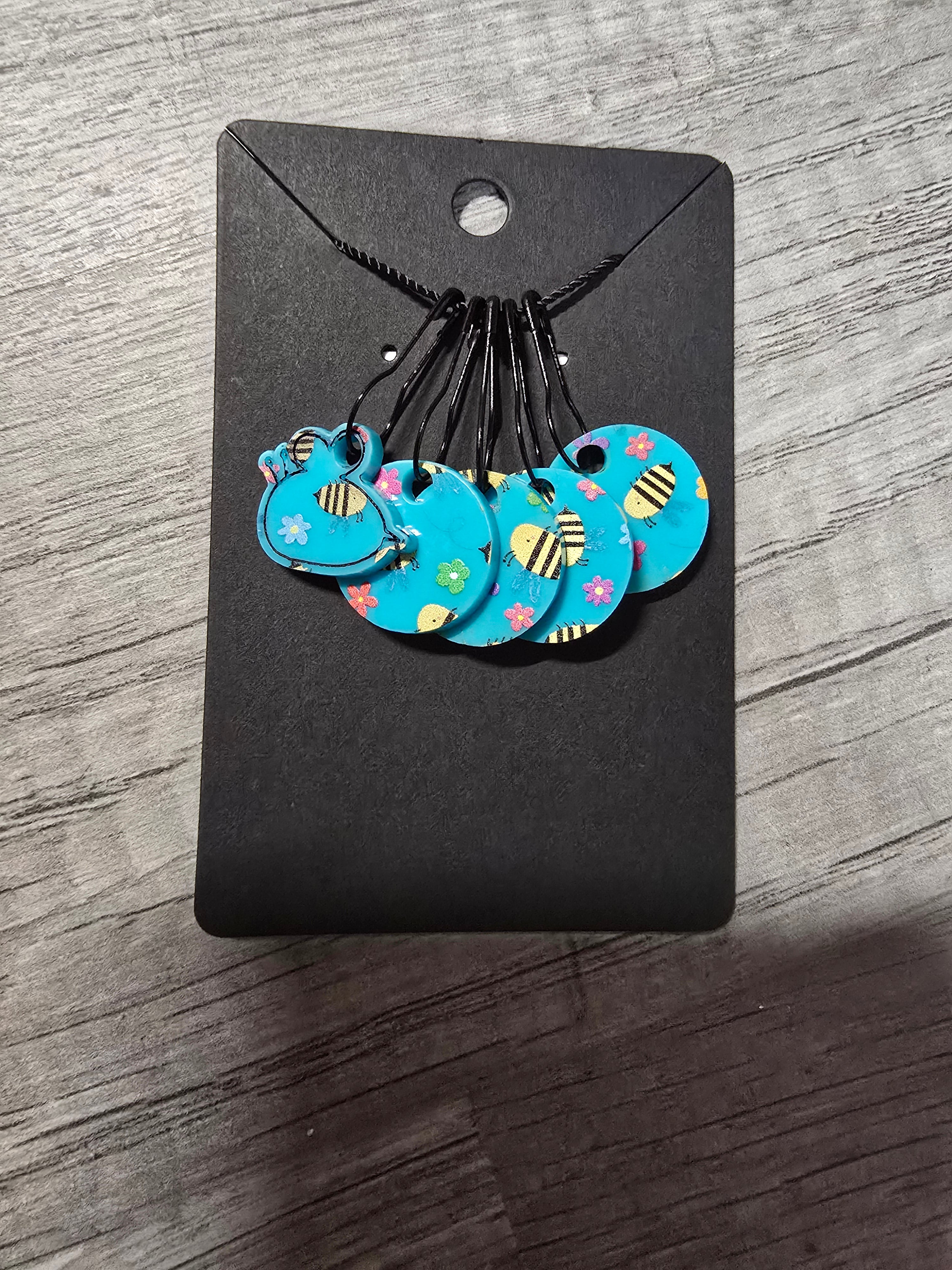 Stitch Marker Sets - Wood and Acrylic for knit or crochet