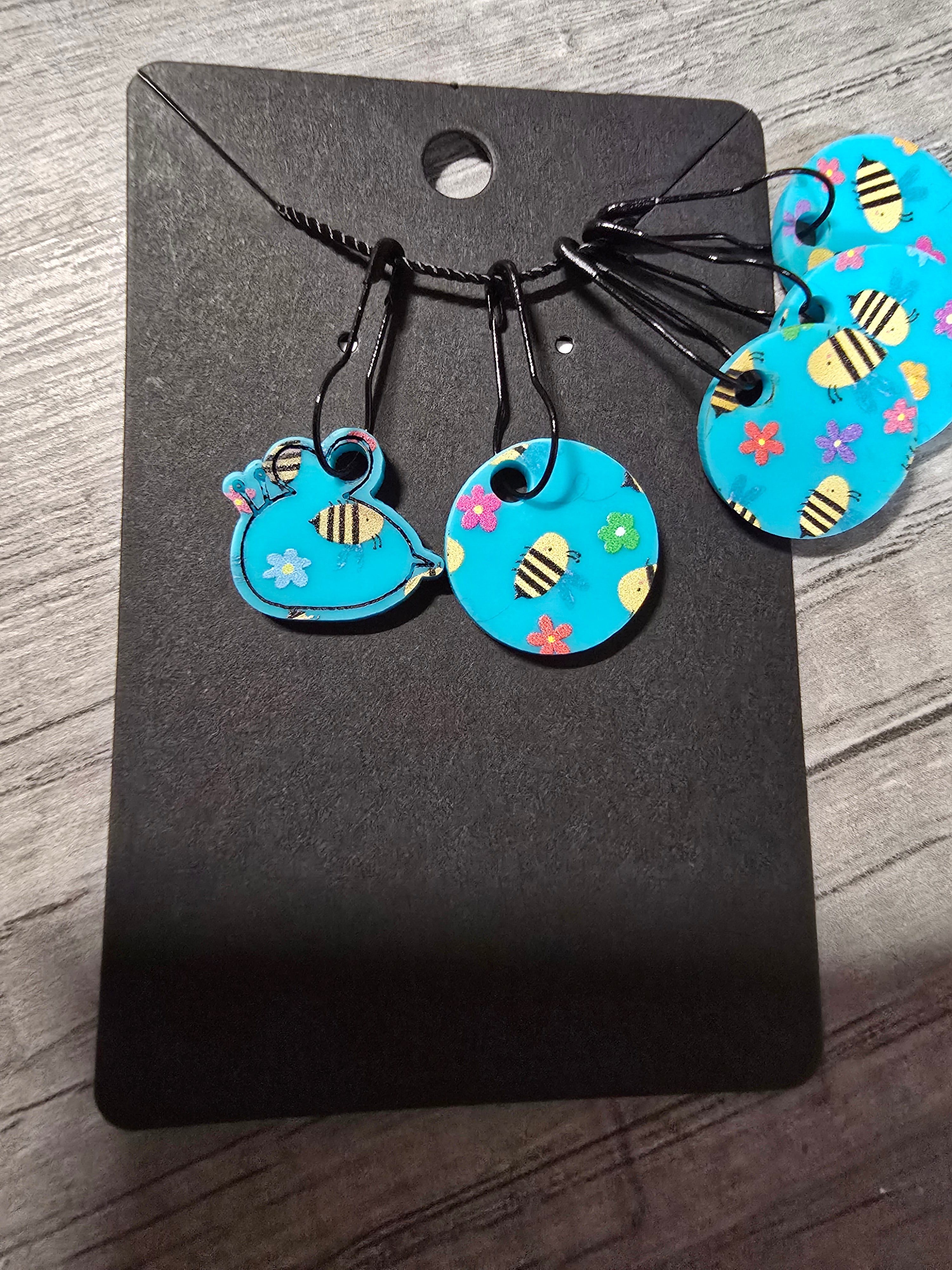 Stitch Marker Sets - Wood and Acrylic for knit or crochet