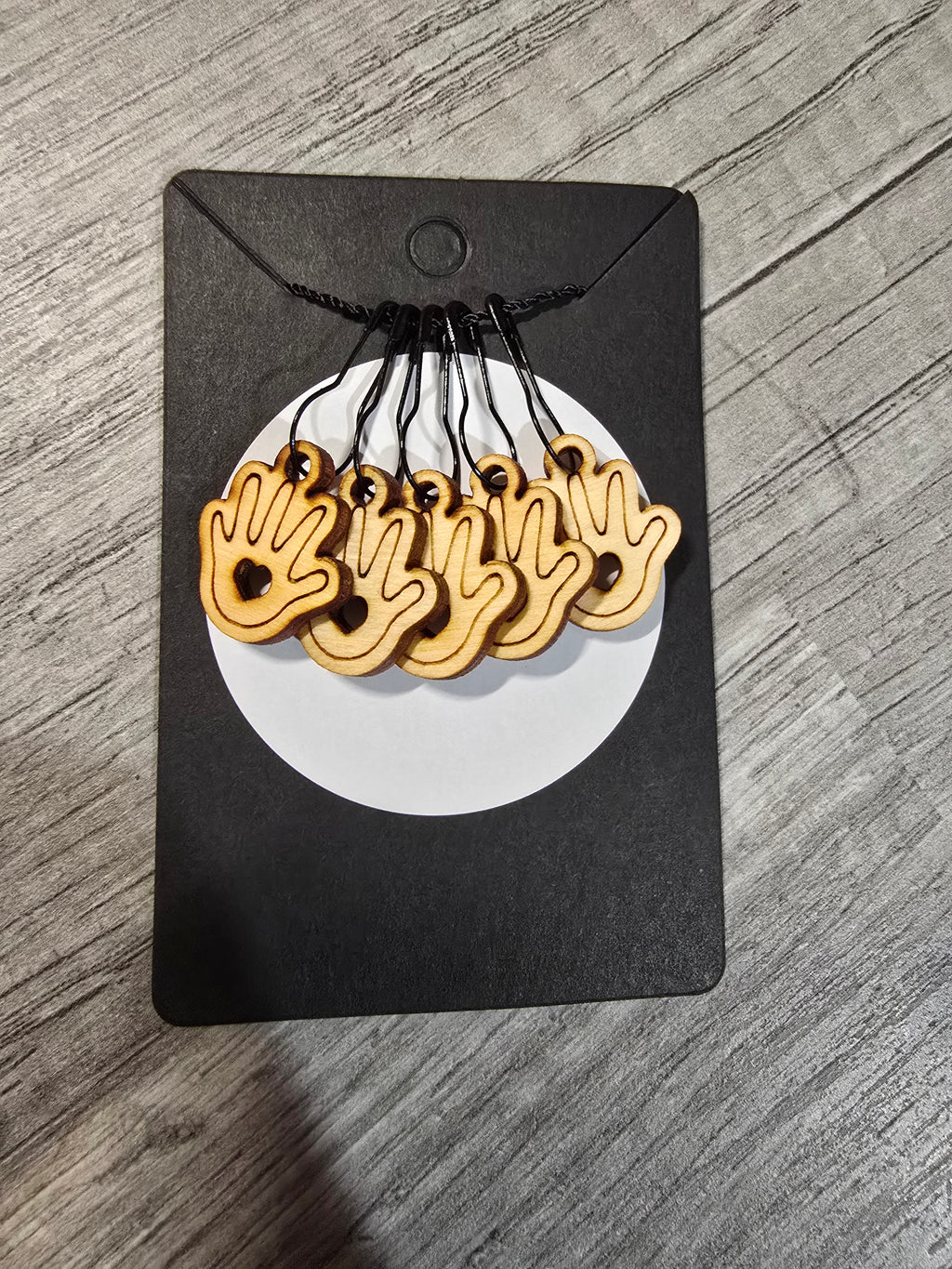 Stitch Marker Sets - Wood and Acrylic for knit or crochet