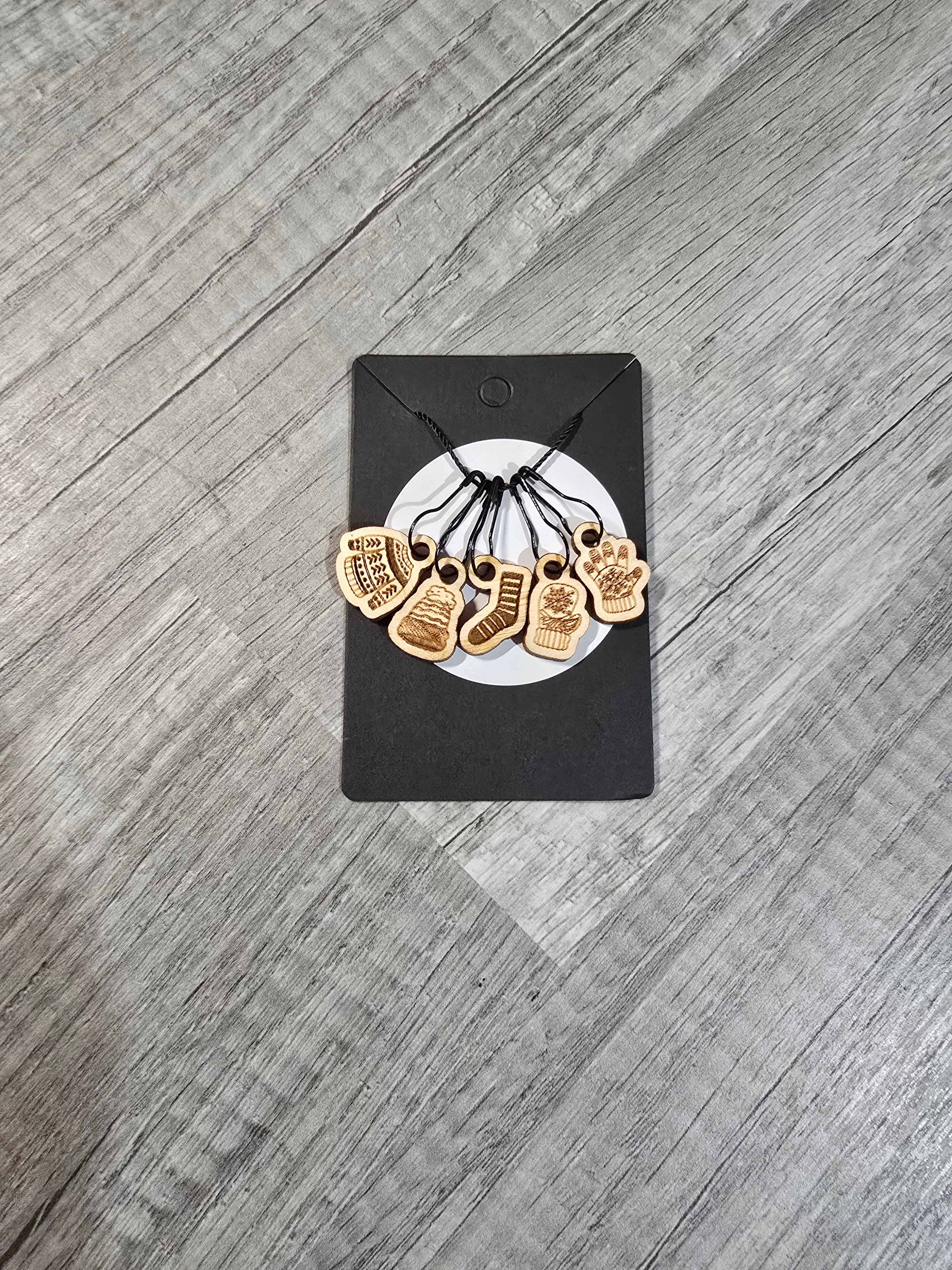 Stitch Marker Sets - Wood and Acrylic for knit or crochet