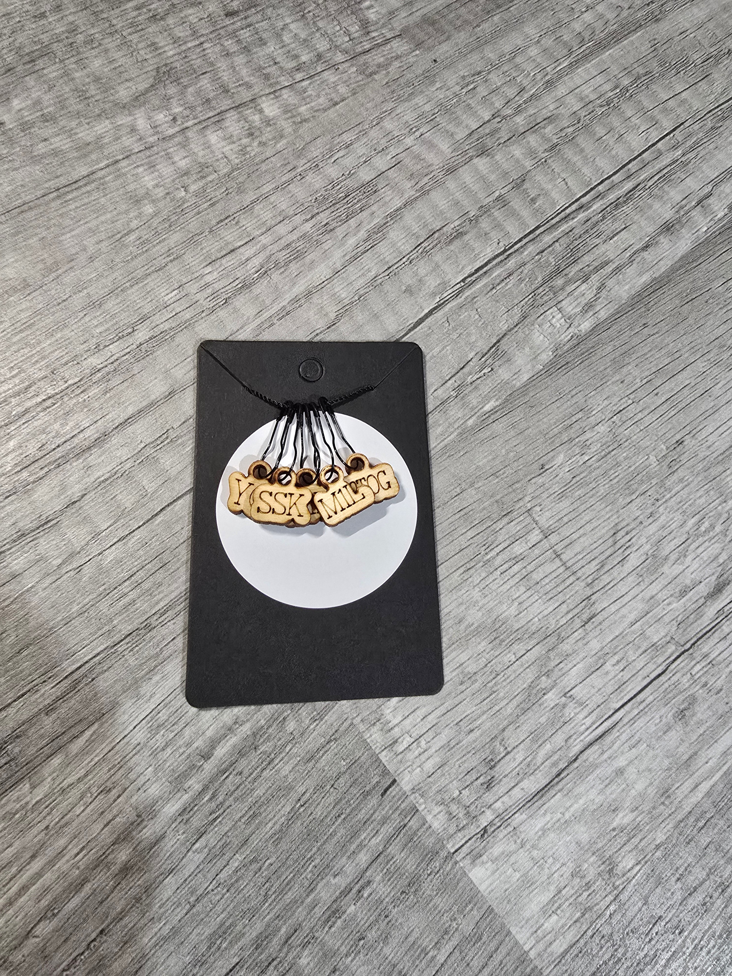 Stitch Marker Sets - Wood and Acrylic for knit or crochet