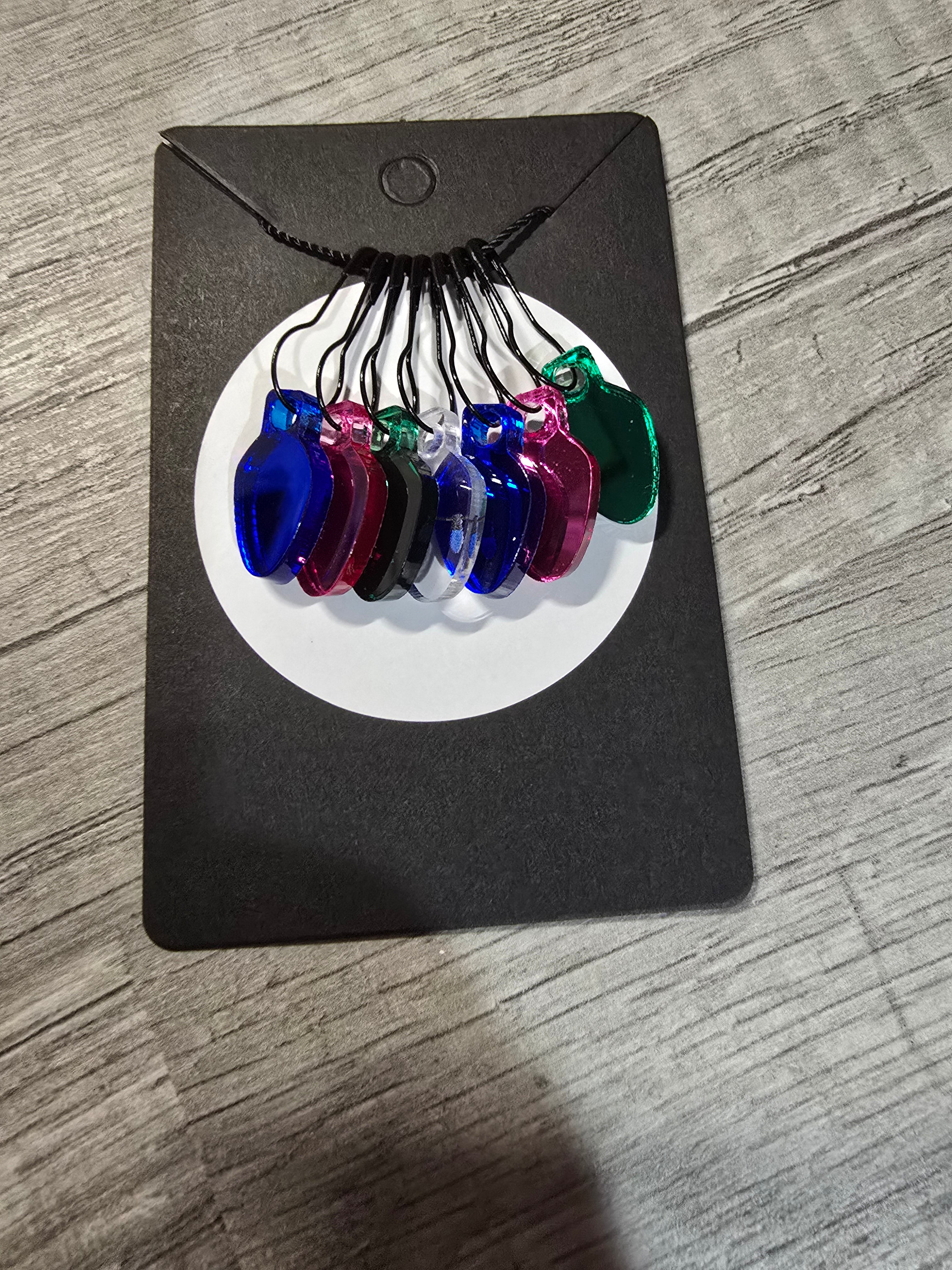 Stitch Marker Sets - Wood and Acrylic for knit or crochet