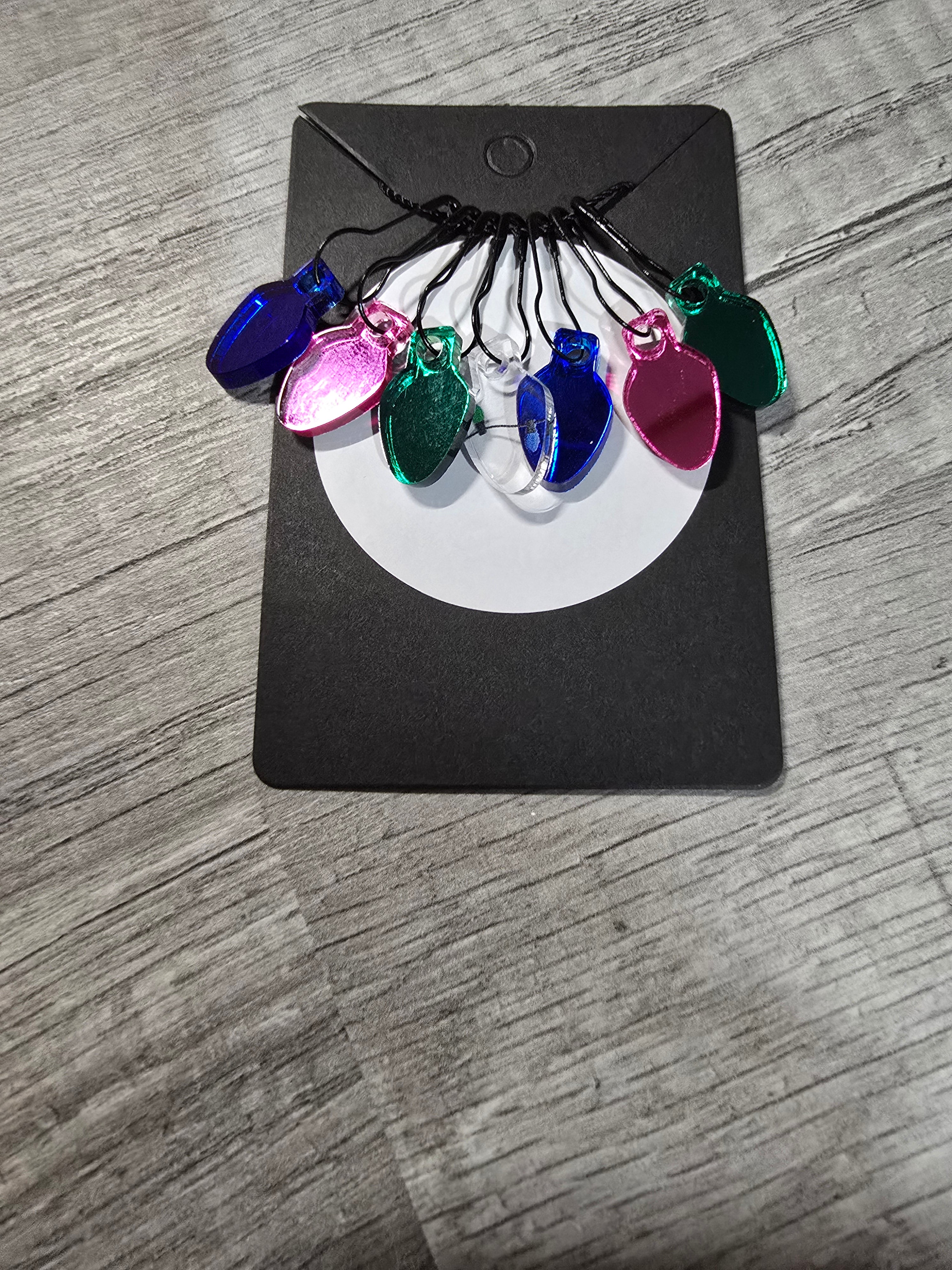 Stitch Marker Sets - Wood and Acrylic for knit or crochet