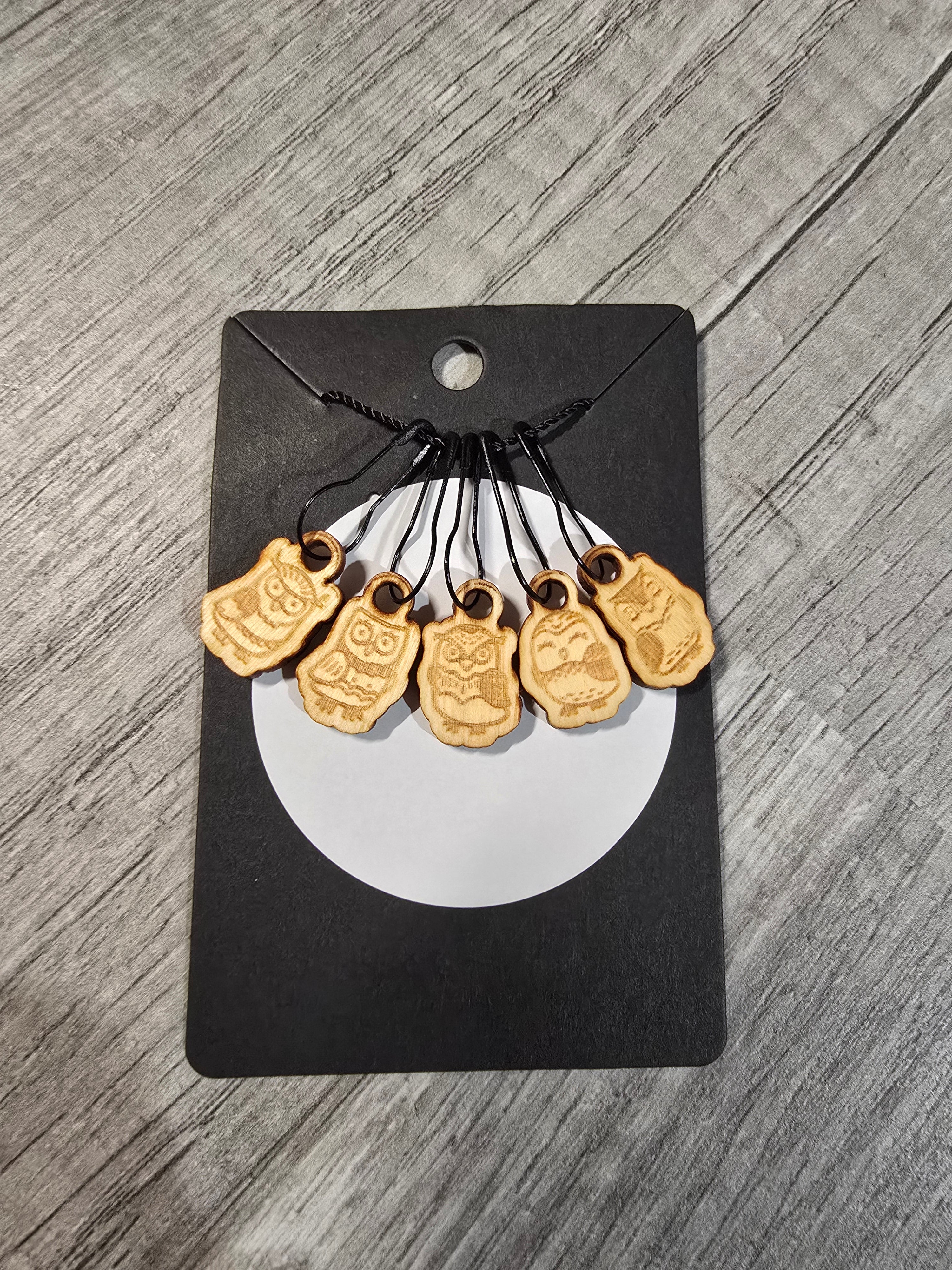 Stitch Marker Sets - Wood and Acrylic for knit or crochet