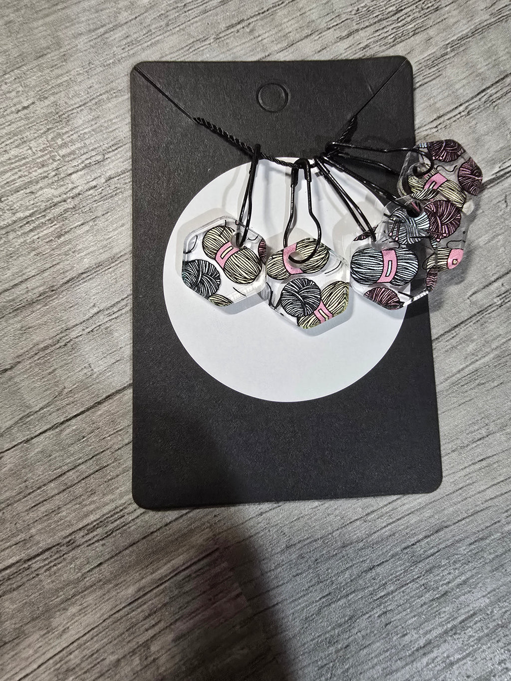 Stitch Marker Sets - Wood and Acrylic for knit or crochet