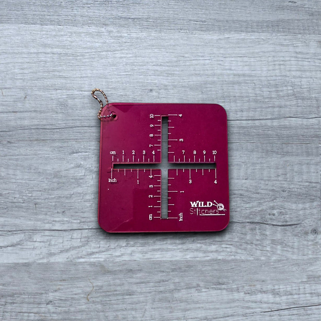 Swatch Gauge Tool for Knitting & Crochet – Stitch Gauge Ruler for Measuring Stitches and Rows
