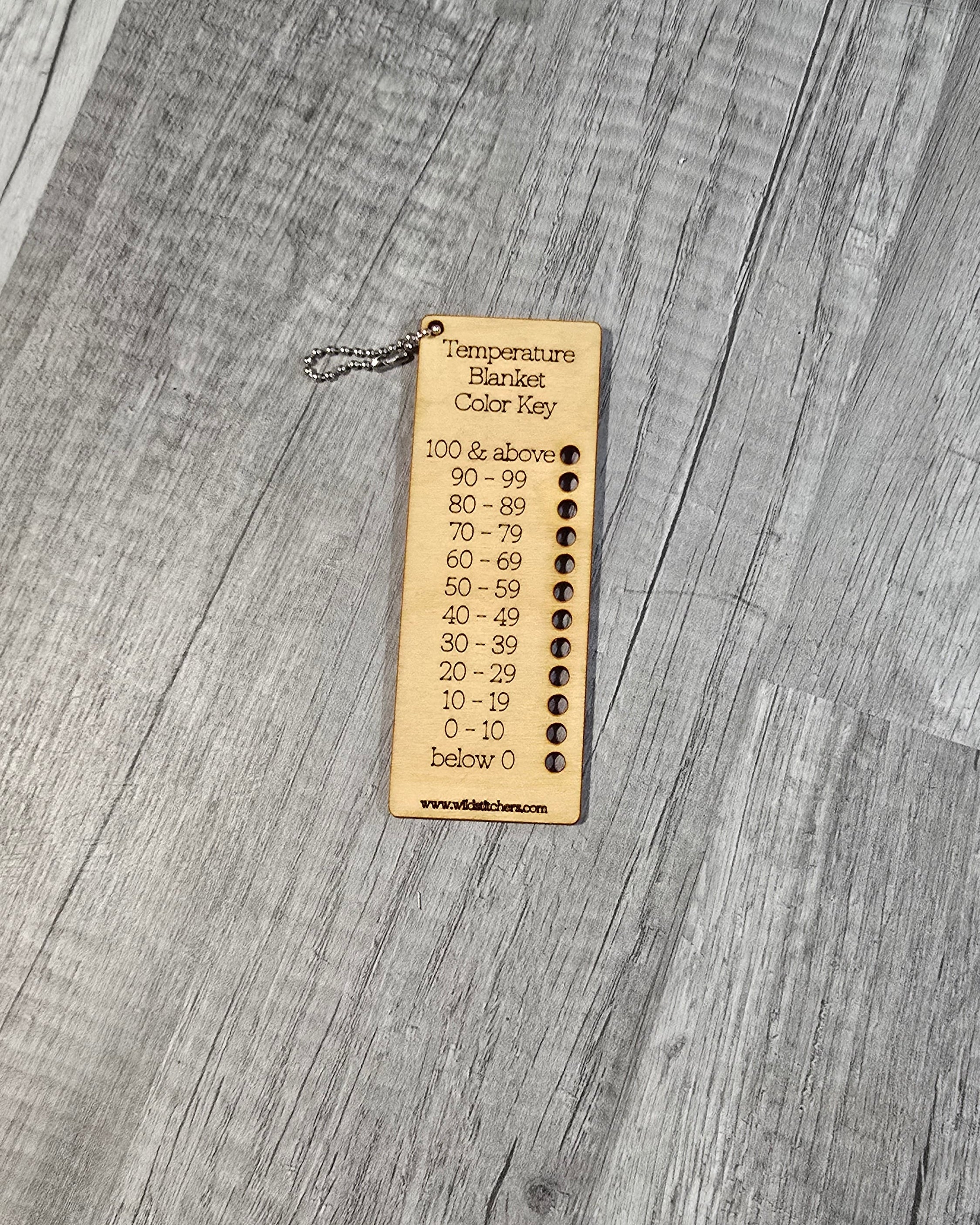 Temperature Blanket Color Key