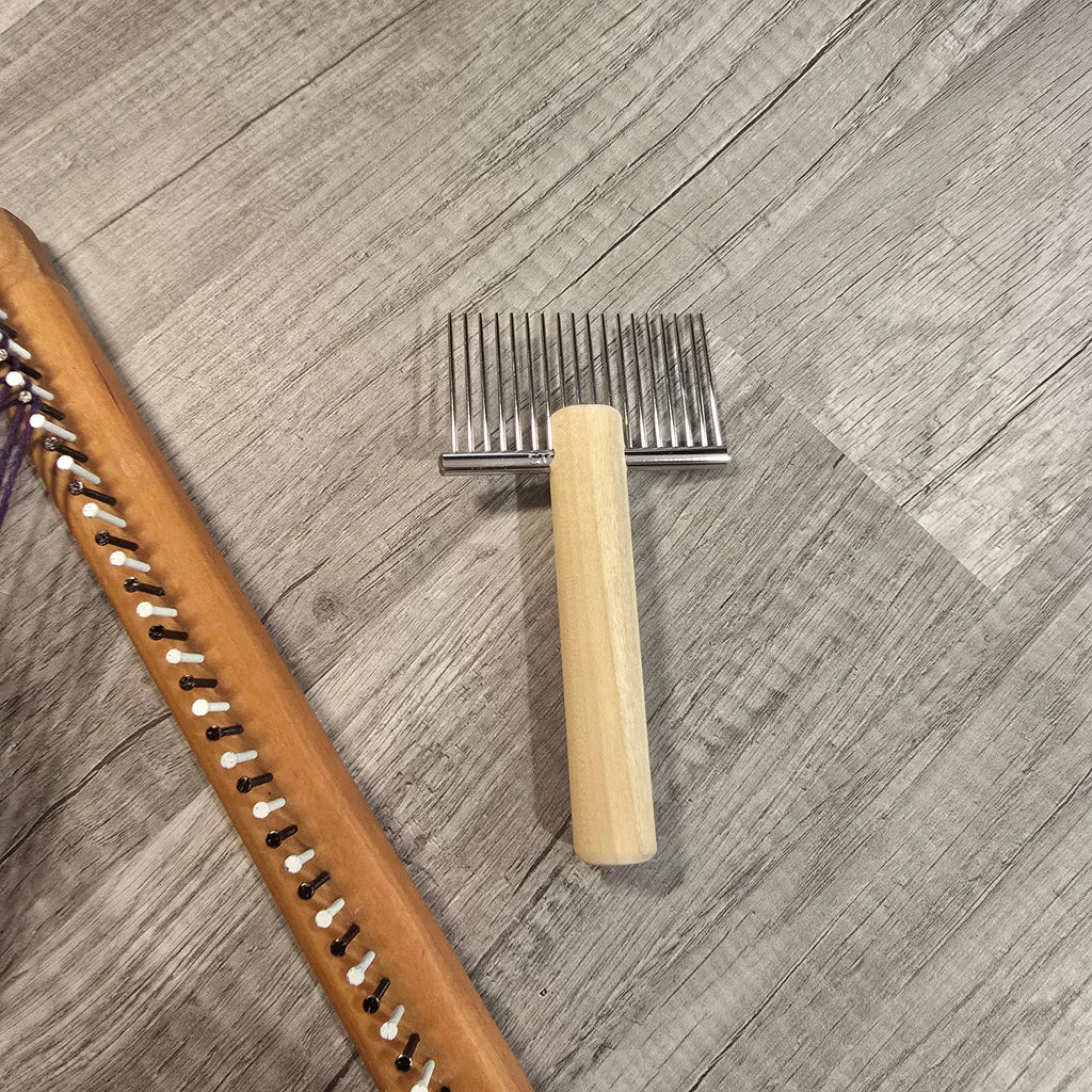 Handmade Weaving Comb & Beater | Wooden Handle Fiber Arts Tool