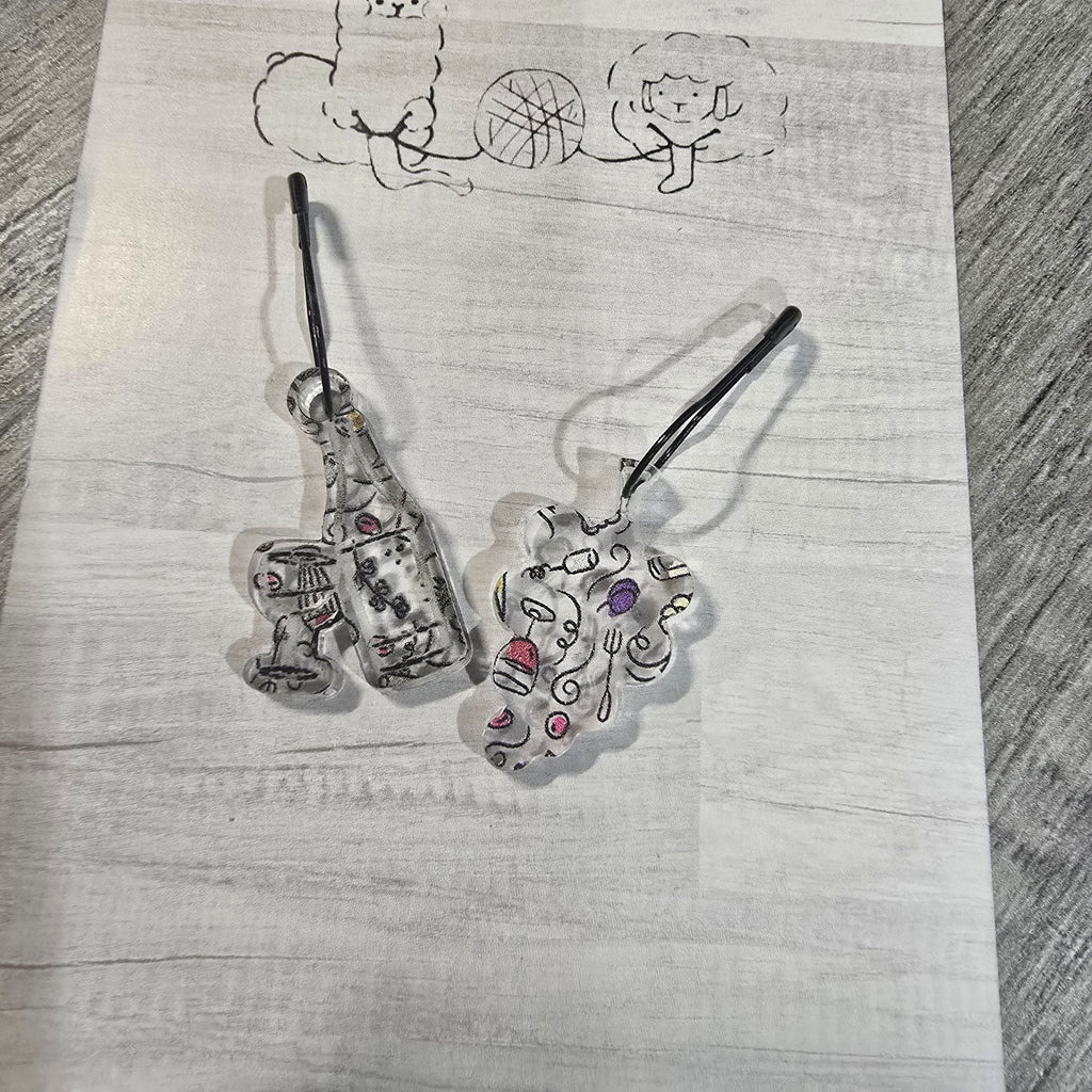 Stitch Marker Sets - Wood and Acrylic for knit or crochet