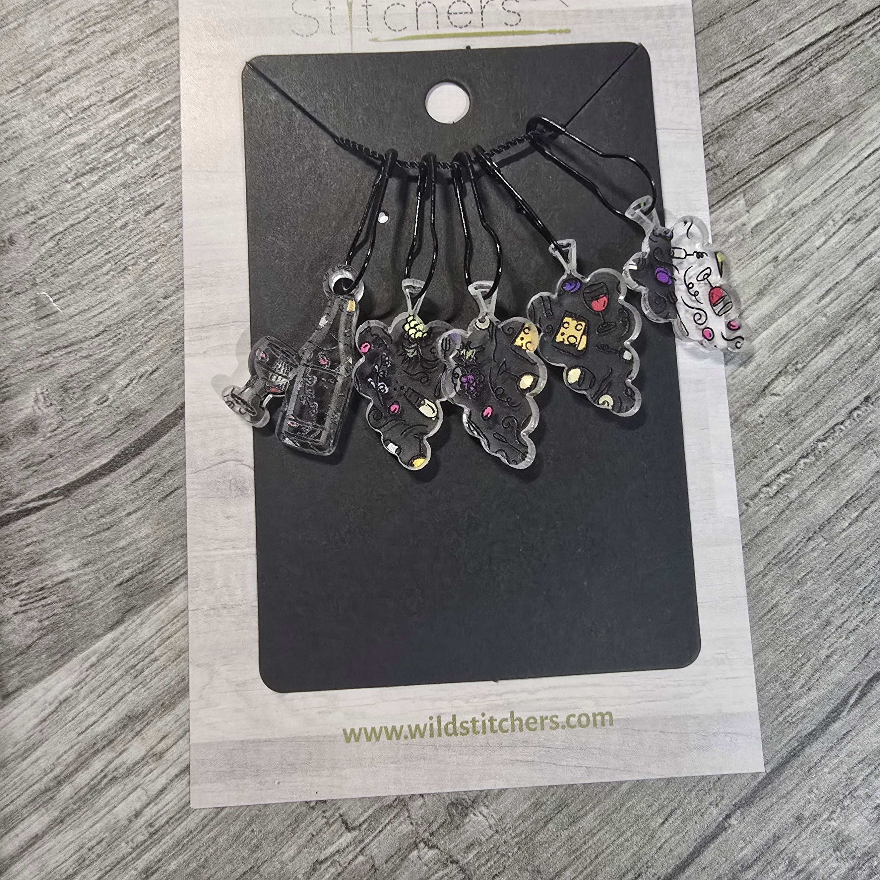 Stitch Marker Sets - Wood and Acrylic for knit or crochet