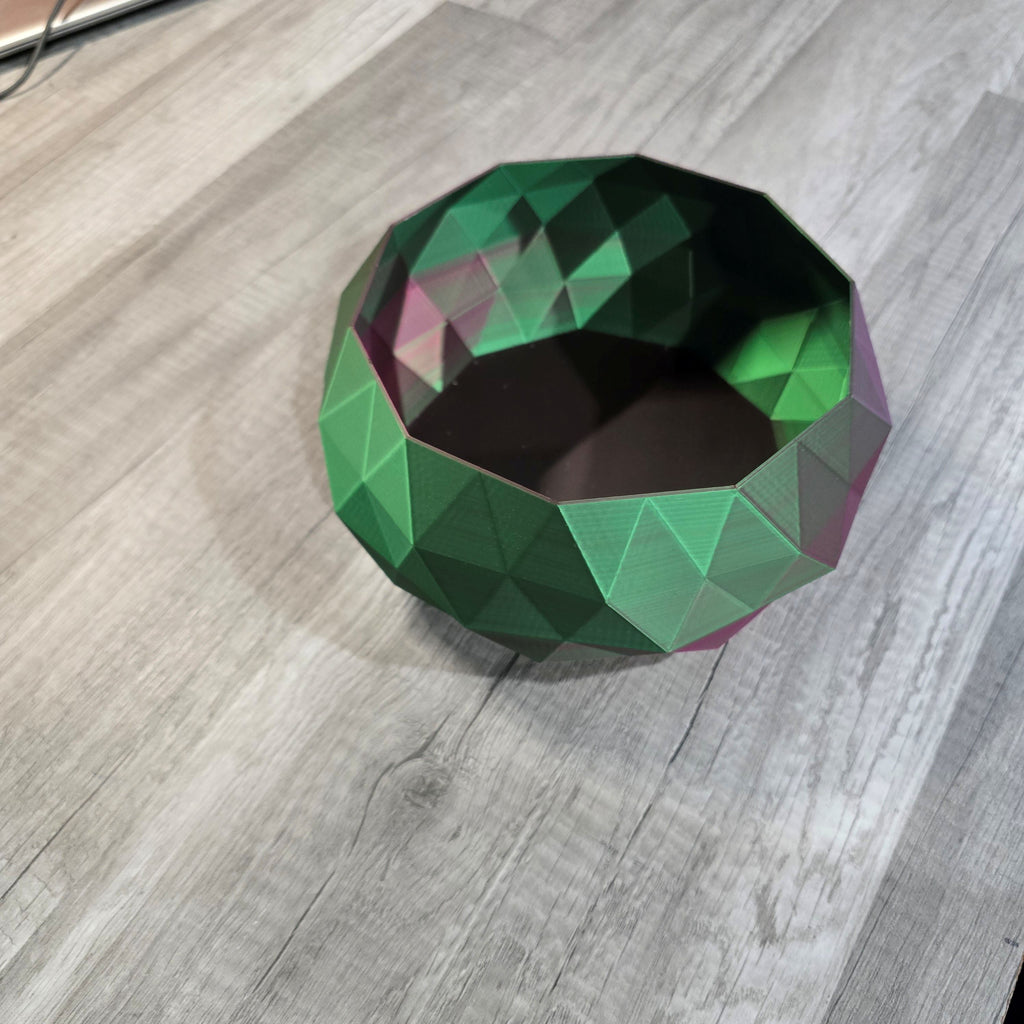 3D Printed Low Poly Yarn Bowl | Modern Yarn Holder for Knitting & Crochet | Wild Stitchers