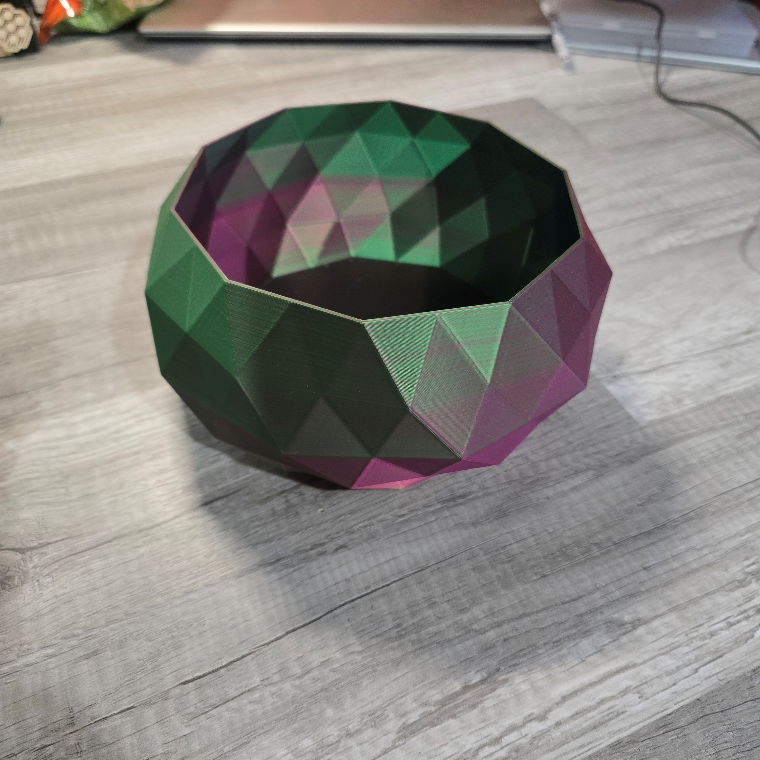 3D Printed Low Poly Yarn Bowl | Modern Yarn Holder for Knitting & Crochet | Wild Stitchers