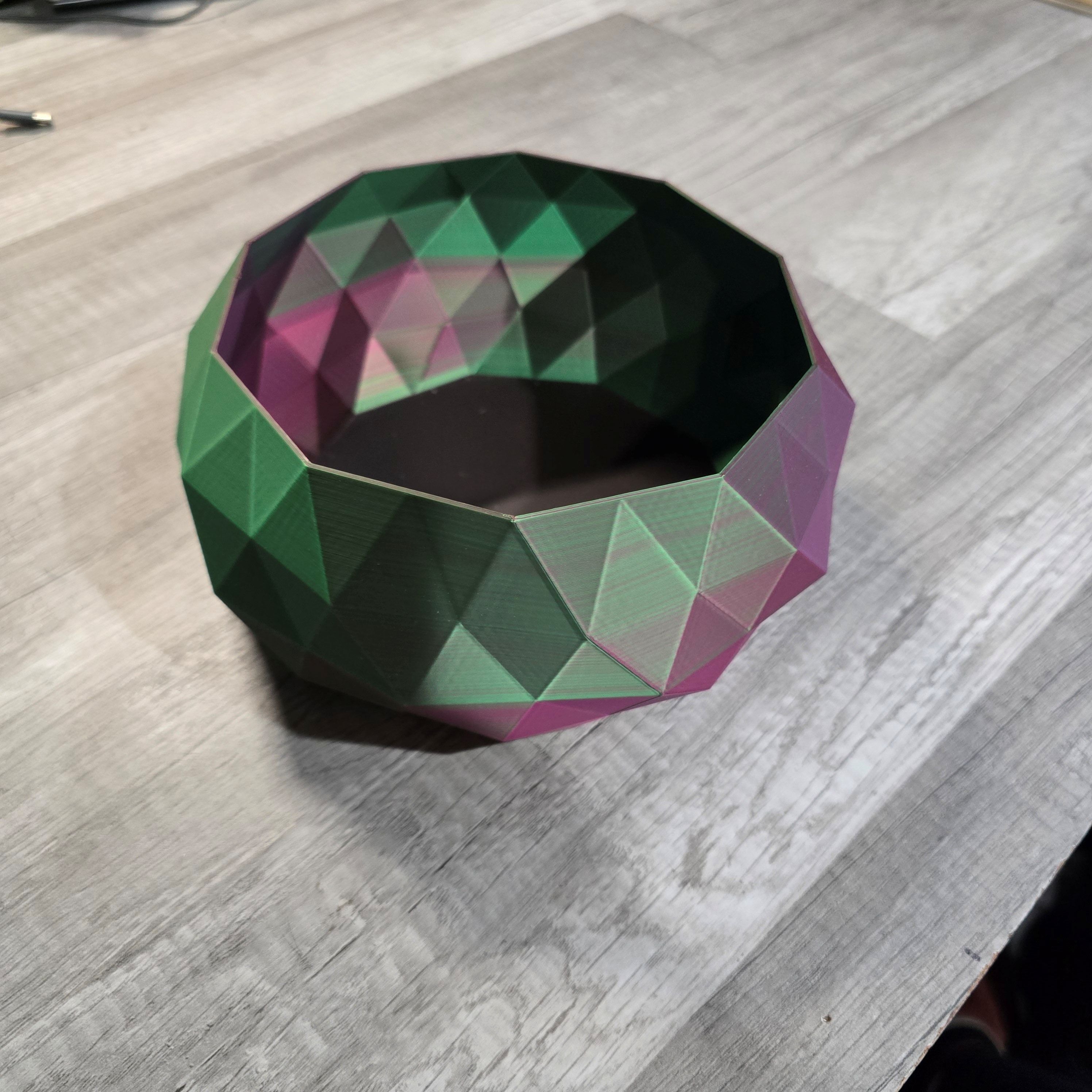 3D Printed Low Poly Yarn Bowl | Modern Yarn Holder for Knitting & Crochet | Wild Stitchers